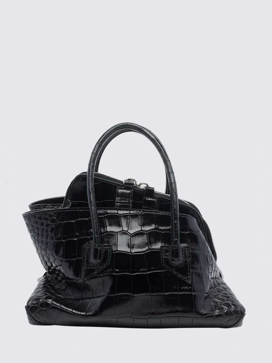 The Attico La Passeggiata Croc-Effect Calfskin Mini Handbag