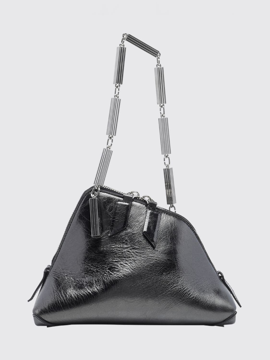 The Attico La Scala Mini Calf Leather Handbag with Metallic Mesh Handle · OS