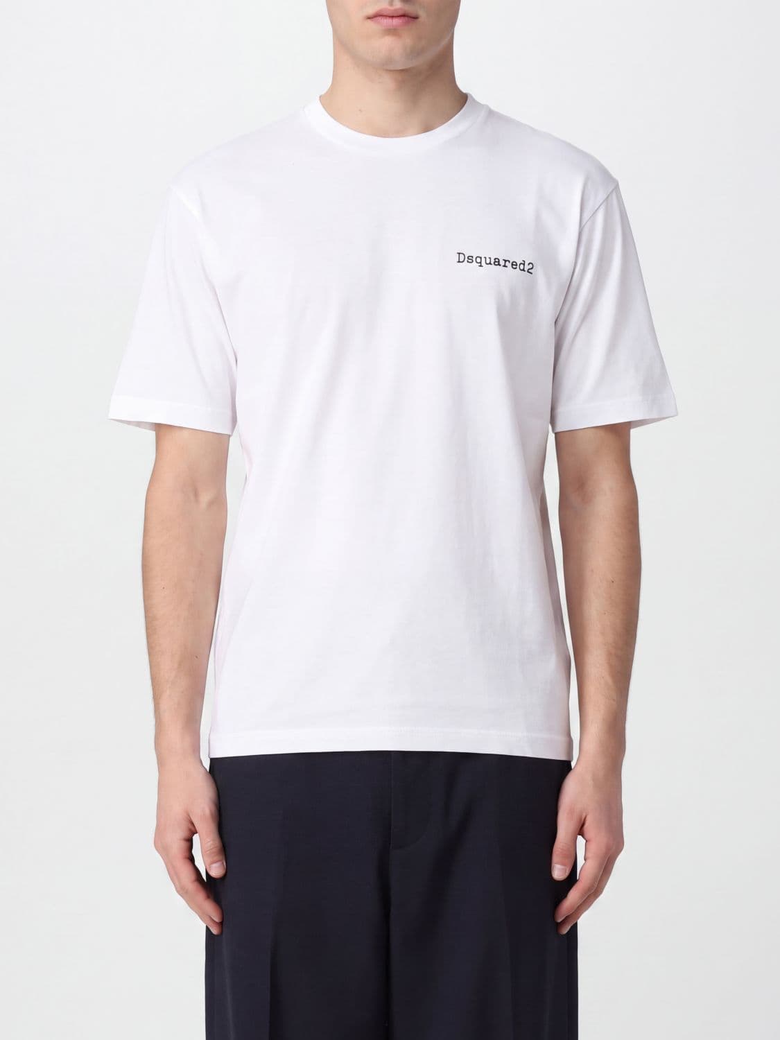 Dsquared2 Cotton T-shirt with Graphic Print and Contrasting Logo