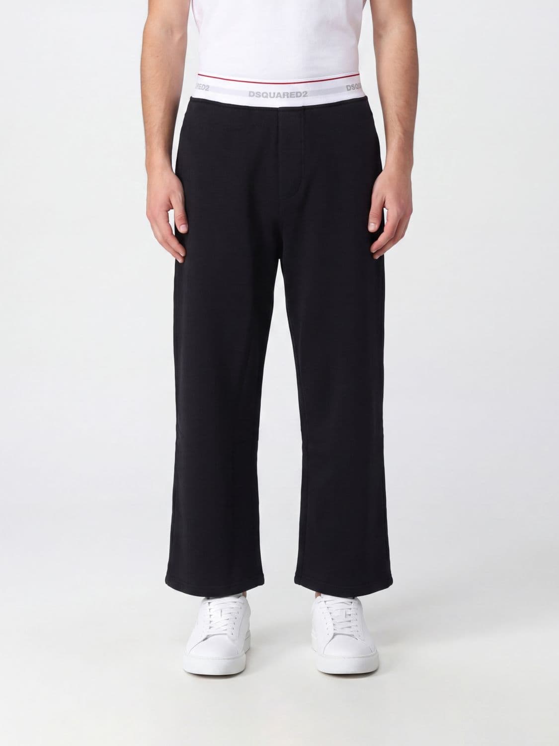 Dsquared2 Cotton Jersey Jogging Trousers with Logo Waistband