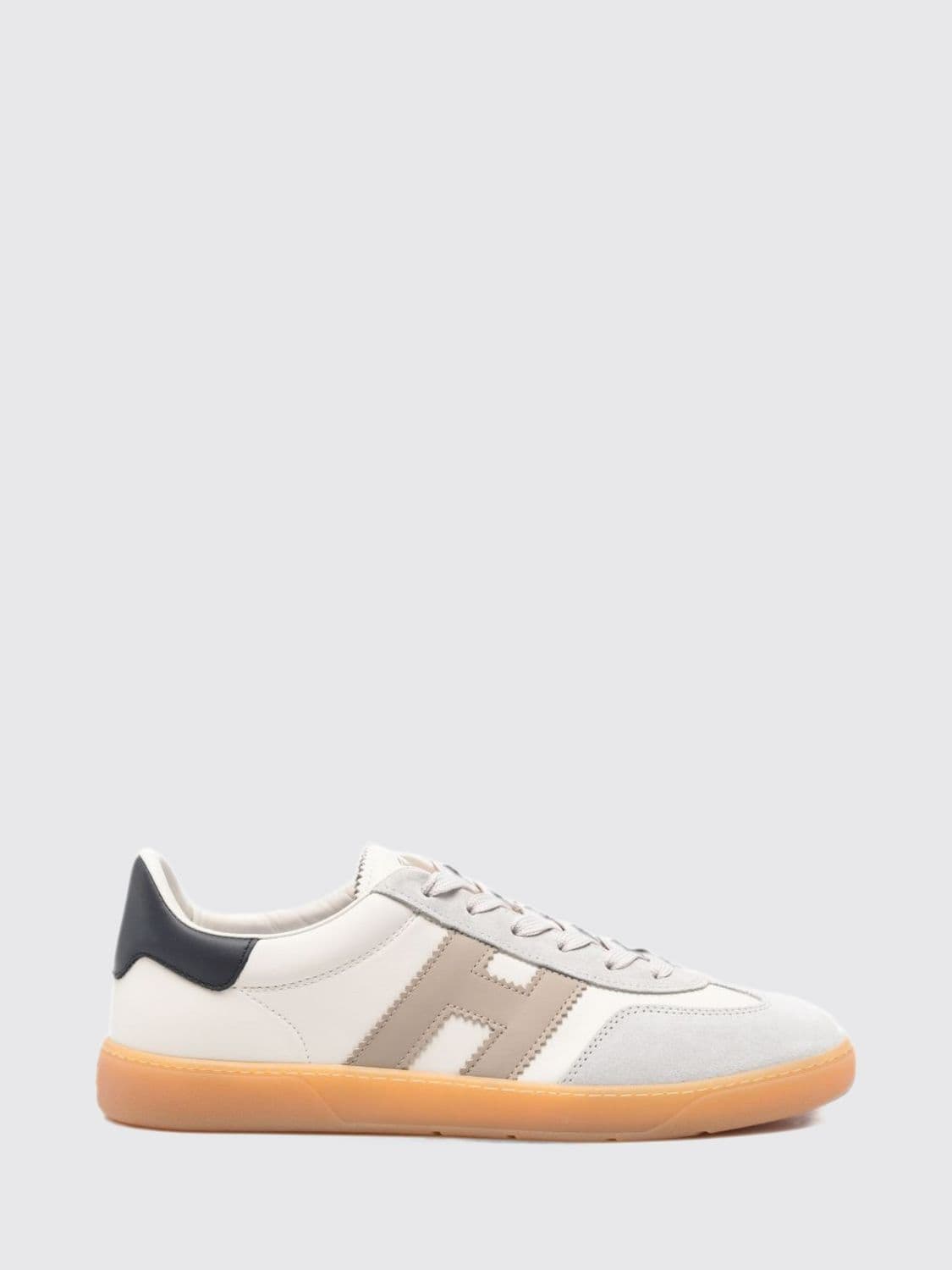 Hogan Cool Leather and Suede Trainers with H Logo and Serrated Sole