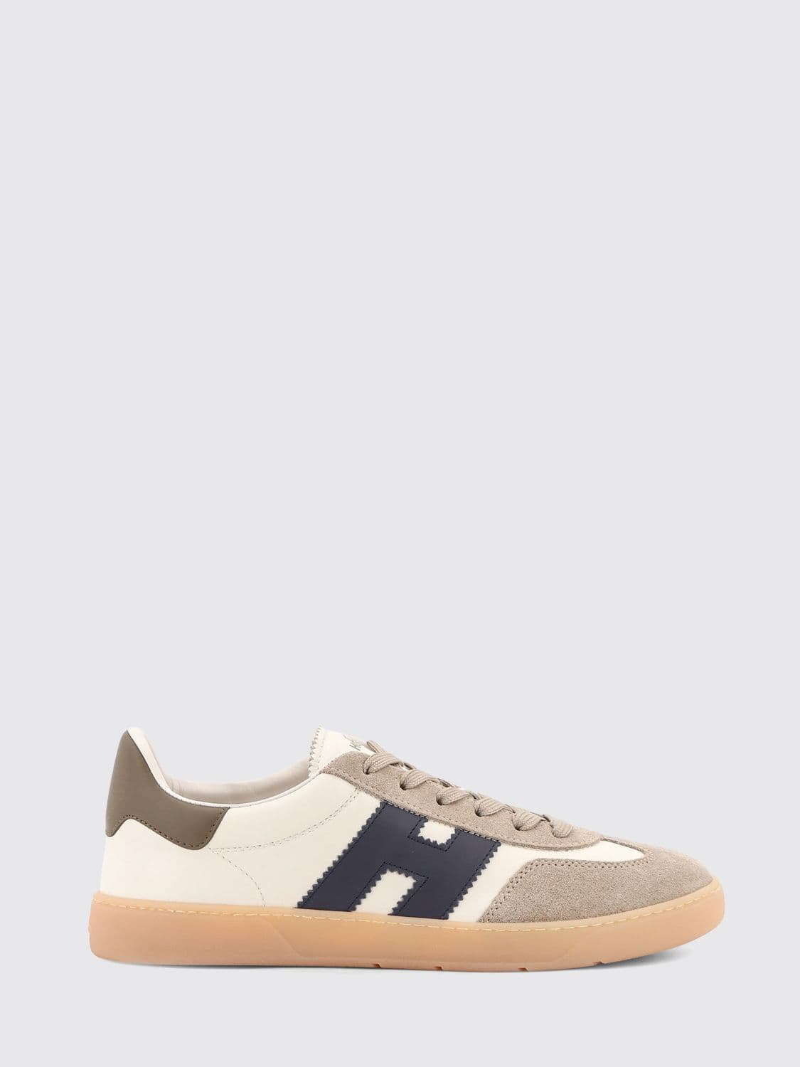 Hogan Cool Leather and Suede Trainers with H Logo and Serrated Sole