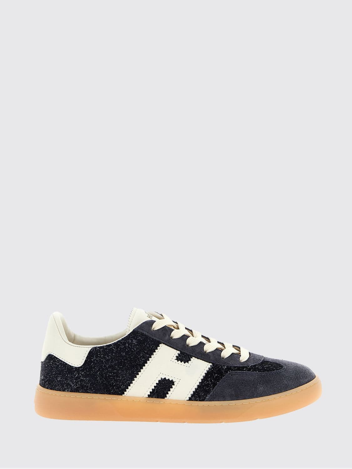 Hogan Cool Leather and Suede Trainers with H Logo and Rubber Sole