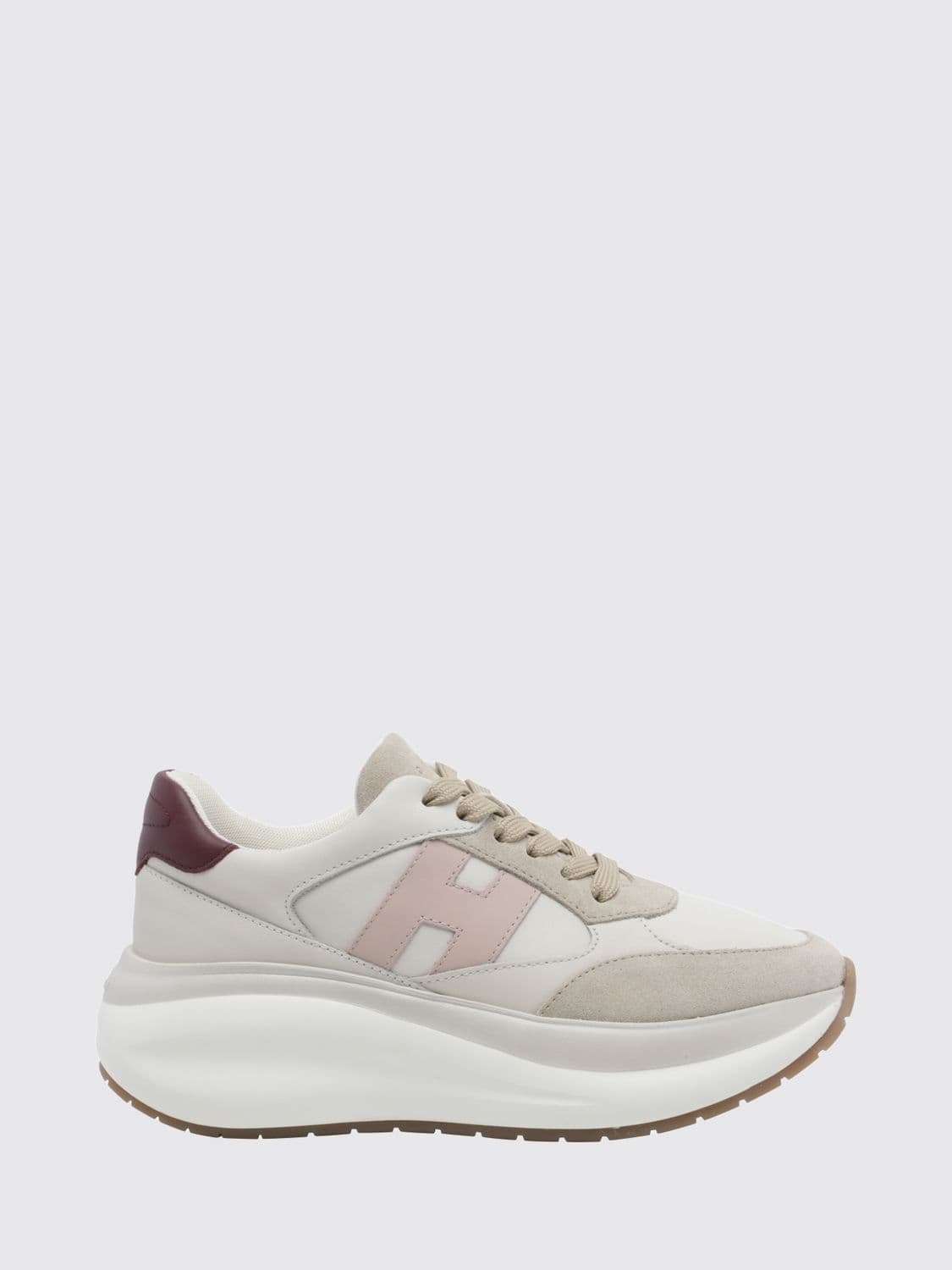 Hogan Maxi I Active Leather and Suede Trainers with H Logo and Chunky Sole