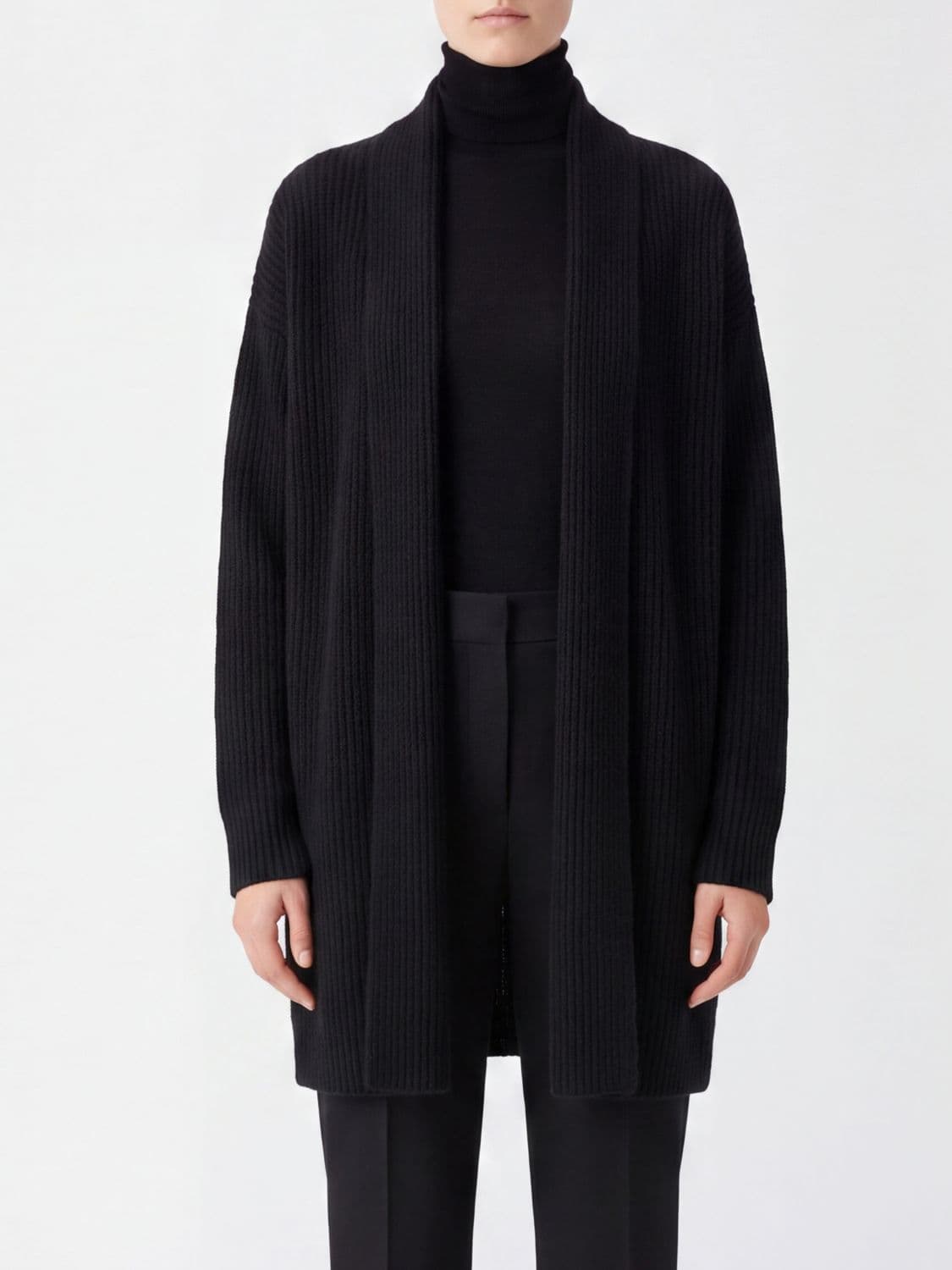 The Row Long Shawl-Collar Cashmere Cardigan