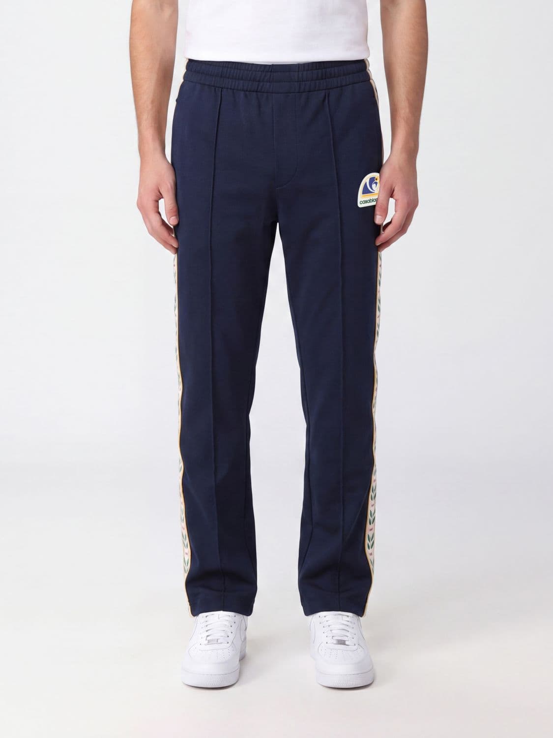 Casablanca Slim Fit Cotton-Blend Tracksuit Bottoms with Side Stripes