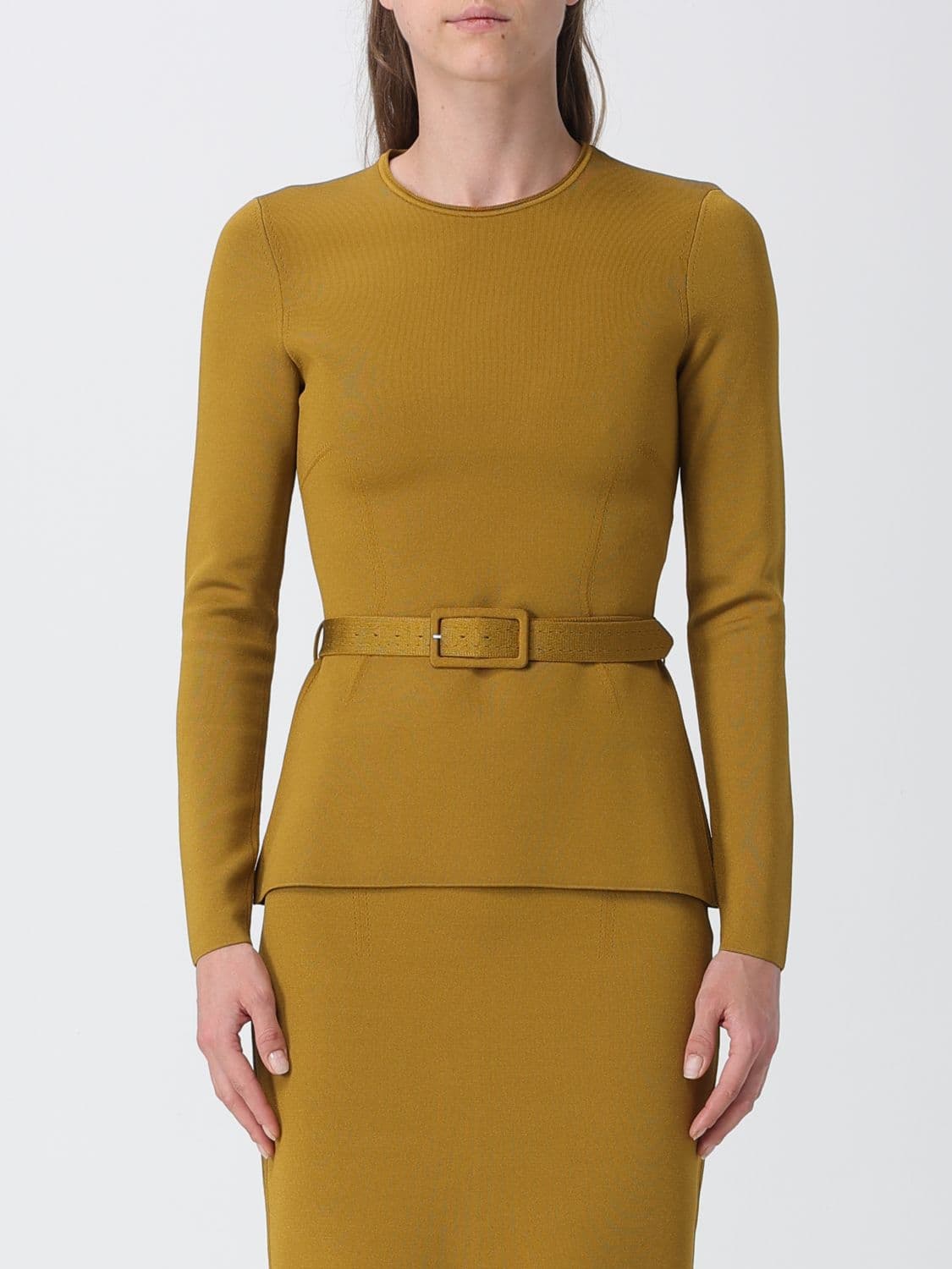 Tom Ford Slim Fit Long-Sleeved Viscose Top with Waist Belt