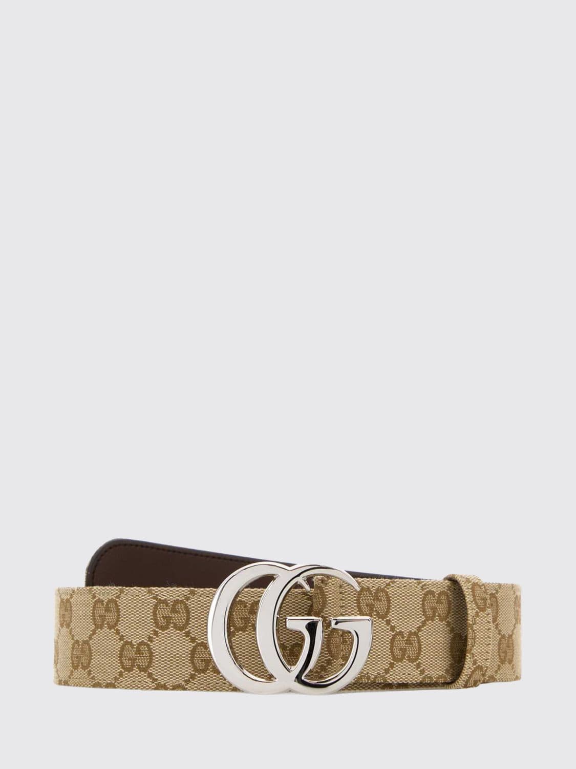 Gucci GG Marmont Canvas Belt with an Interlocking Monogram Buckle