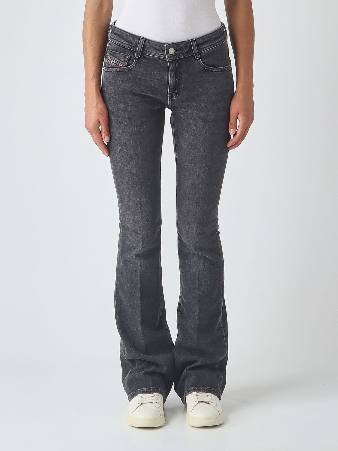 Diesel 1969 D-Ebbey High-Waisted Flared Cotton Denim Jeans