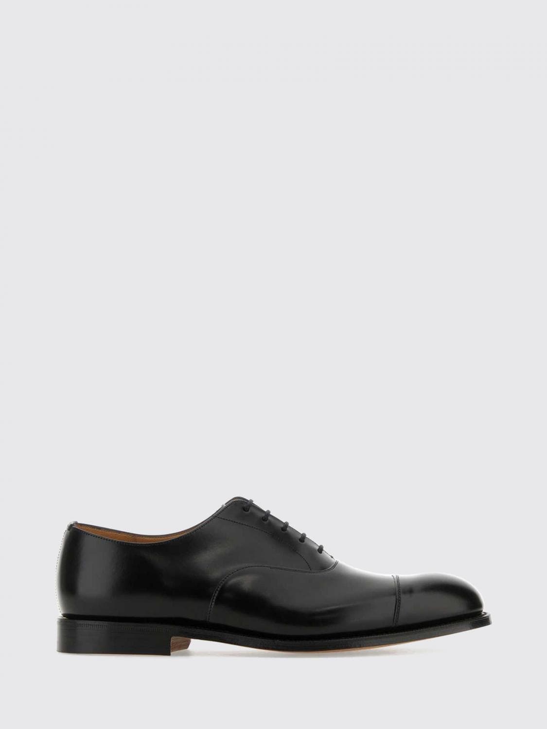 Church's Smooth Calfskin Oxford Lace-up Shoes with Leather Sole