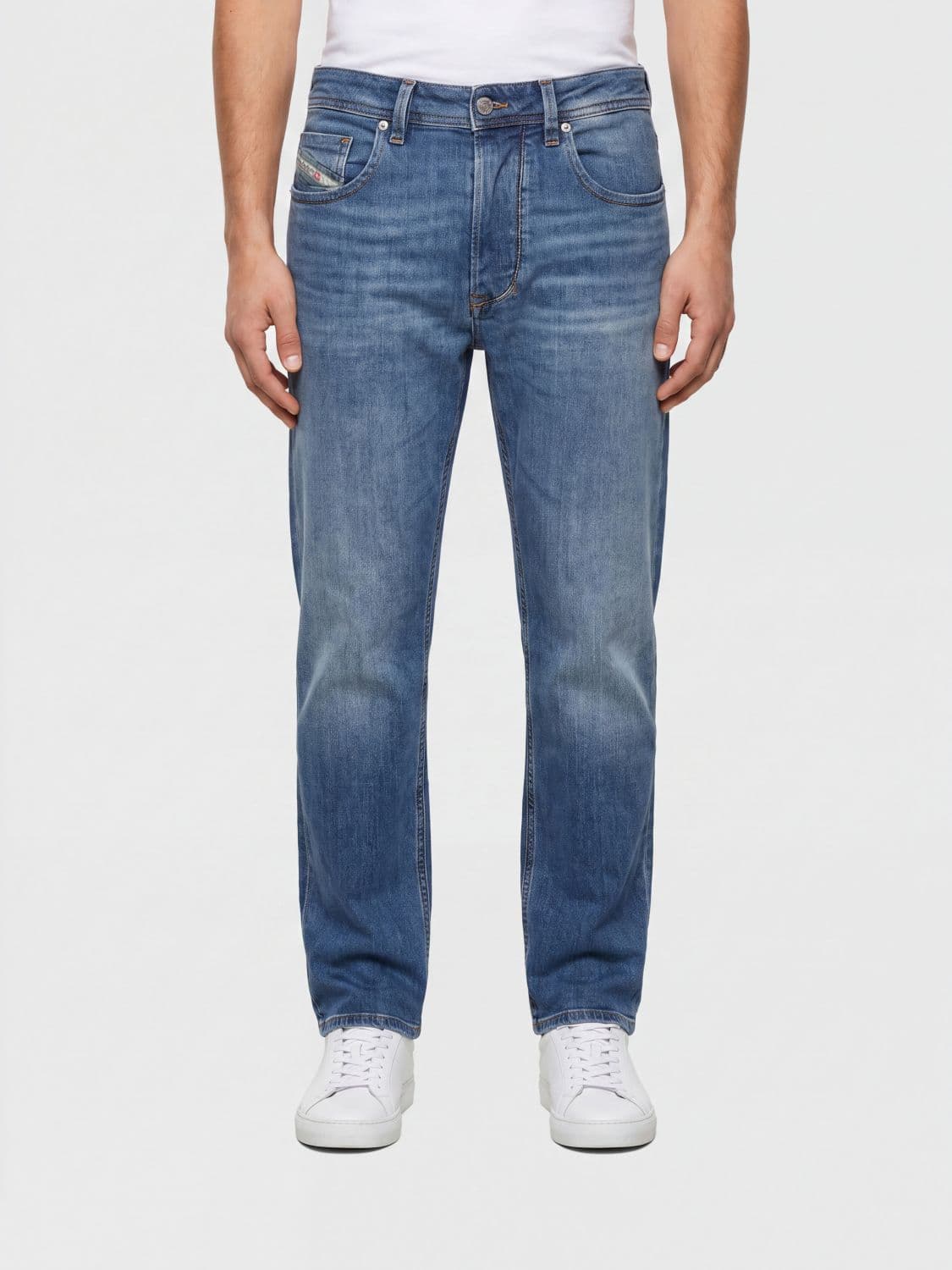 Diesel 1985 Larkee Regular Fit Straight-Leg Jeans in Stretch Denim