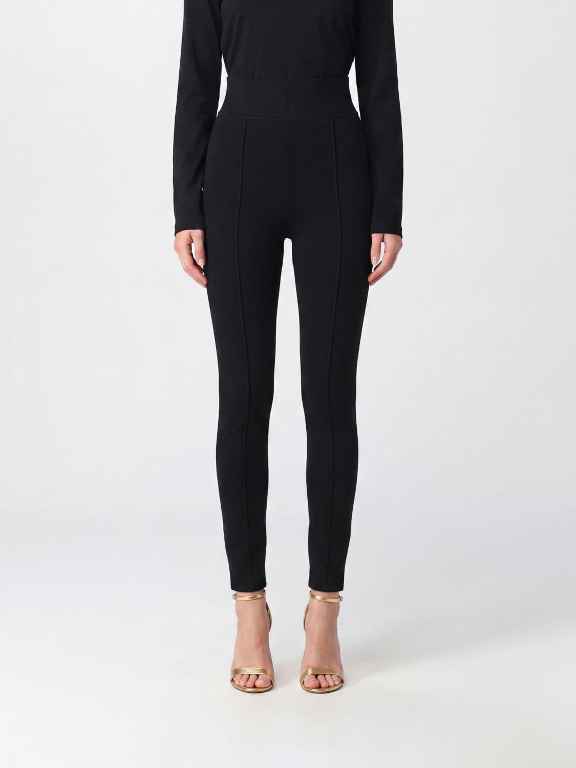 Chloé High-Waisted Skinny-Fit Knitted Leggings in Viscose Blend