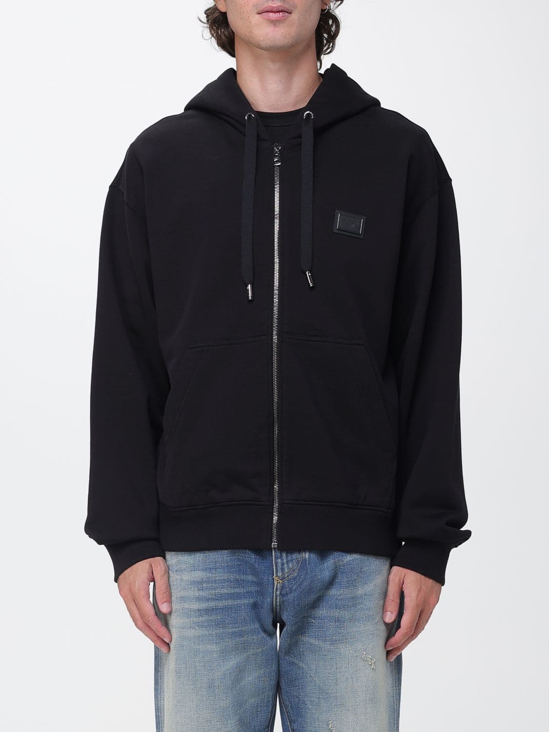 Dolce & Gabbana Cotton Zip-Up Hoodie with Kangaroo Pocket