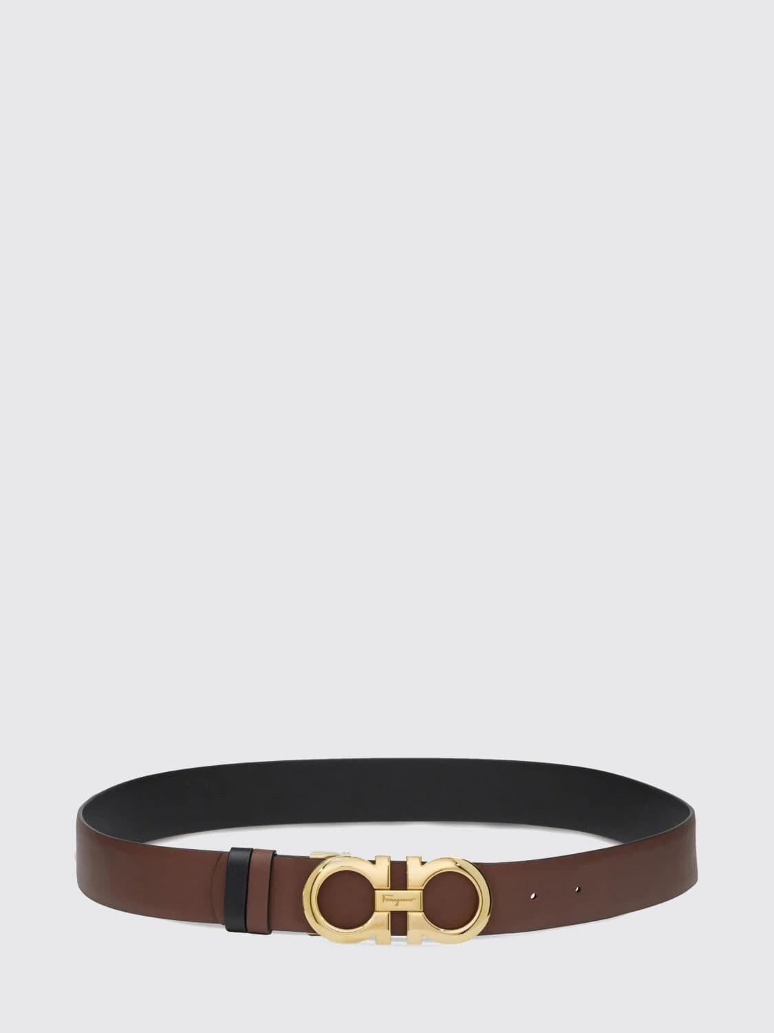Ferragamo 3.5 cm Reversible Leather Belt with Gancini Buckle