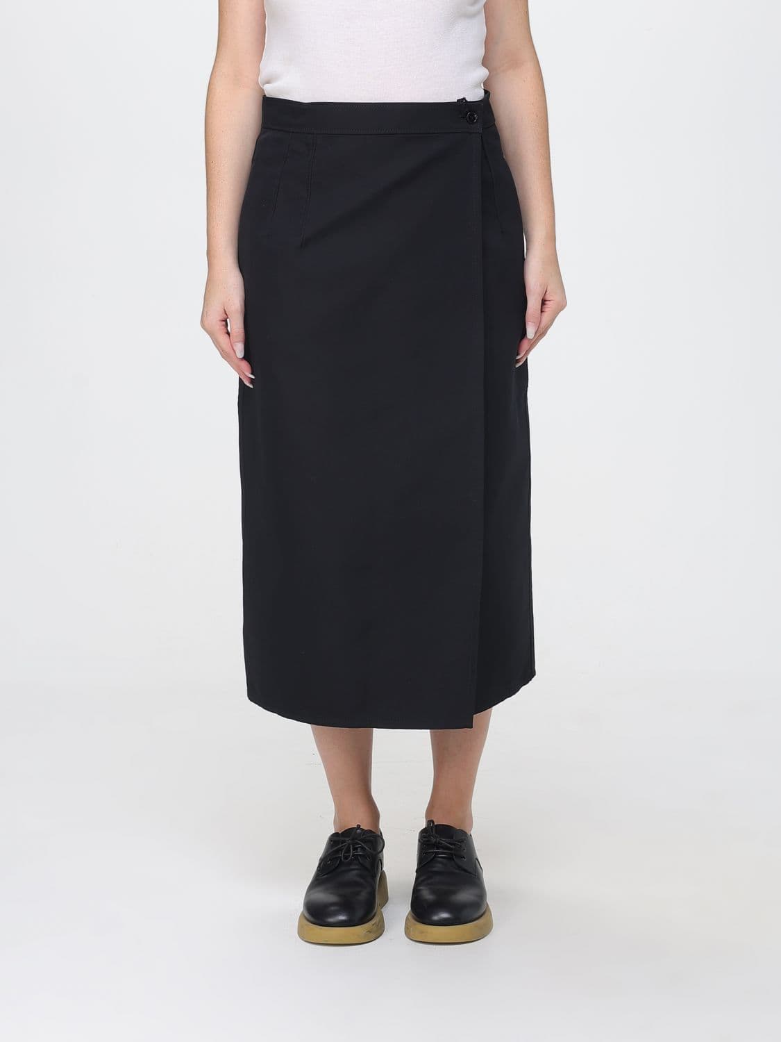 Bottega Veneta High-Waisted Midi Wrap Skirt in Cotton and Silk