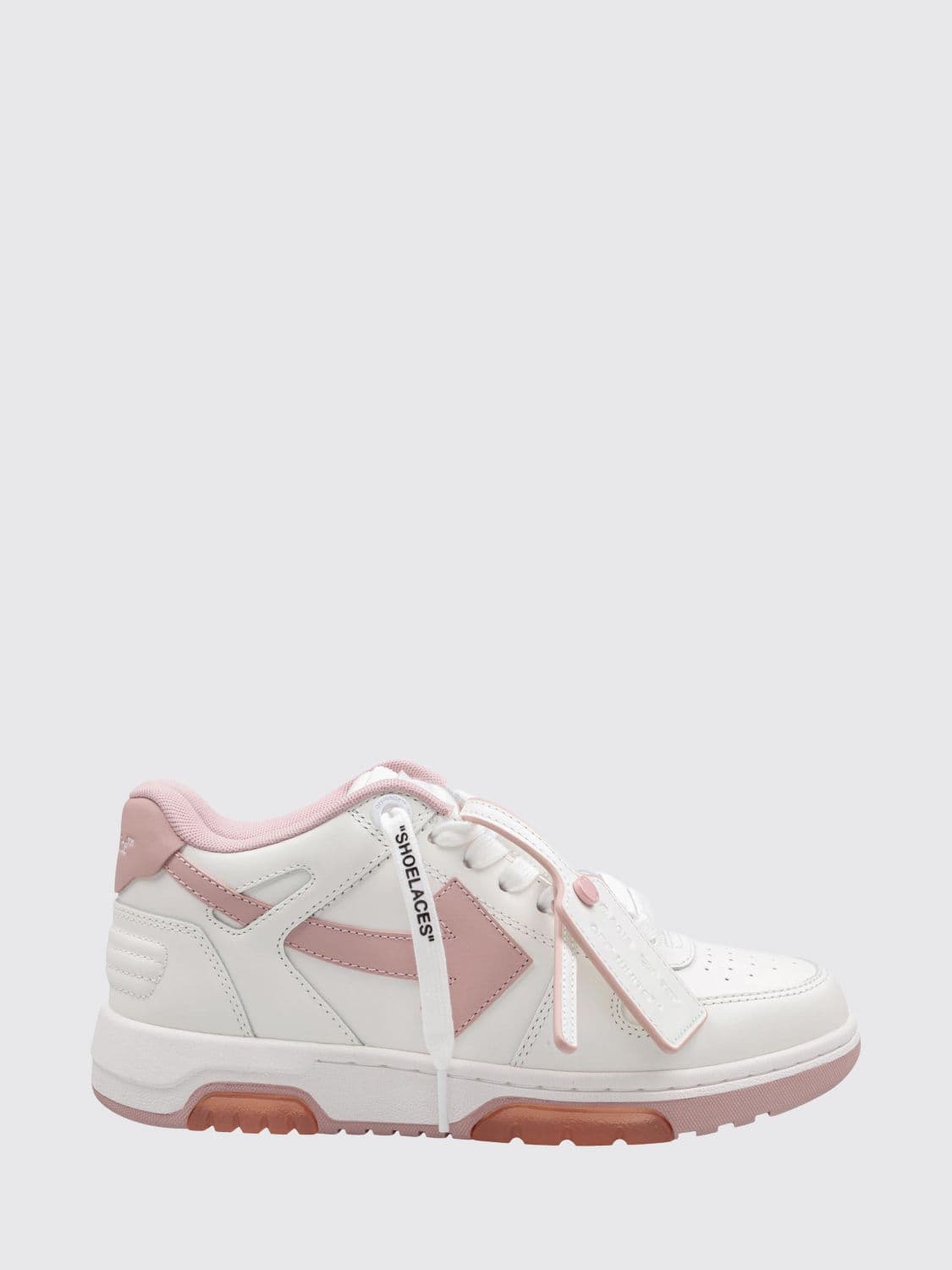Off-White Leather Out Of Office Sneakers with Perforated Toe