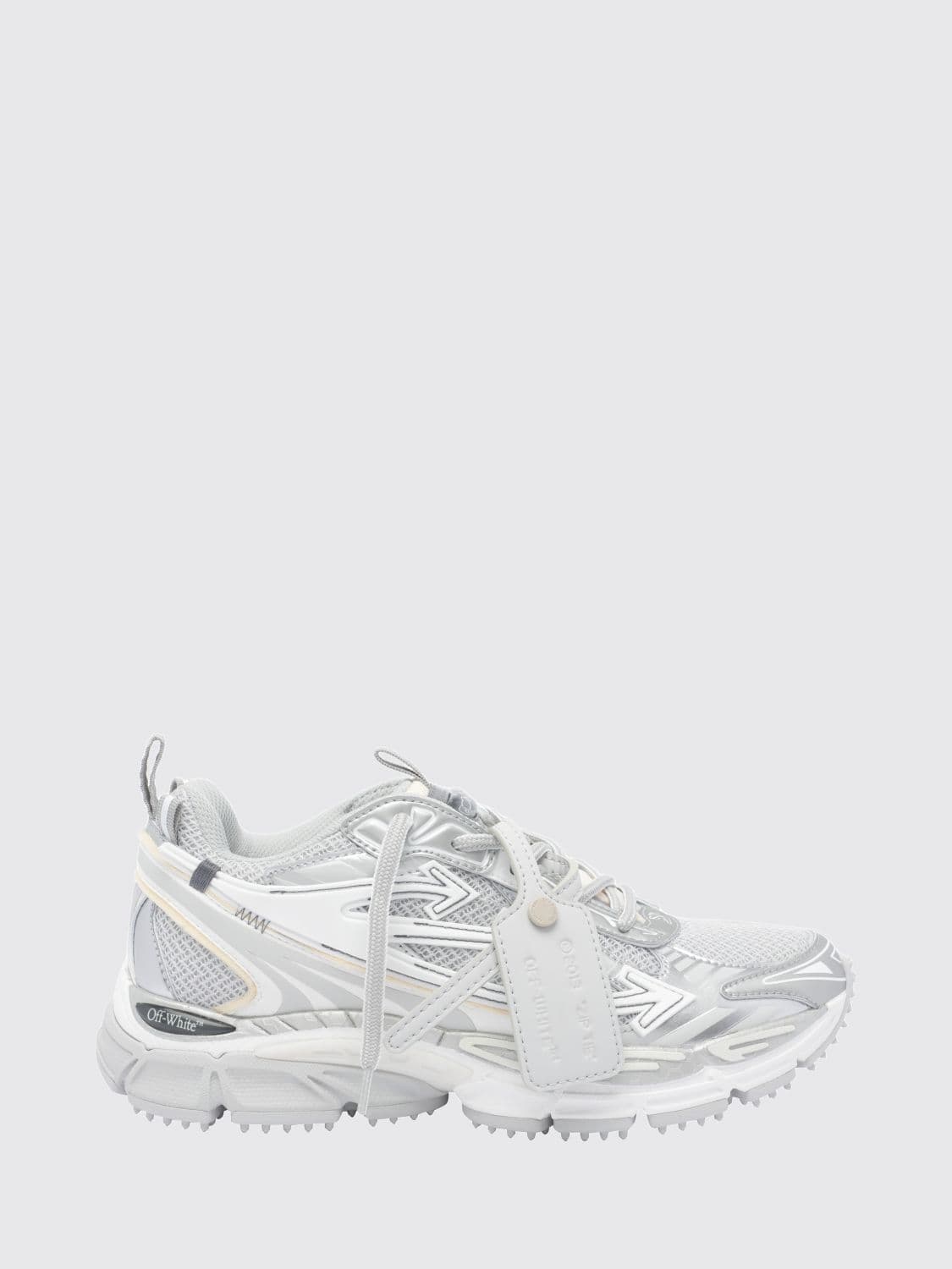 Off-White Leather and Mesh Be Right Back Sneakers with Logo Tag