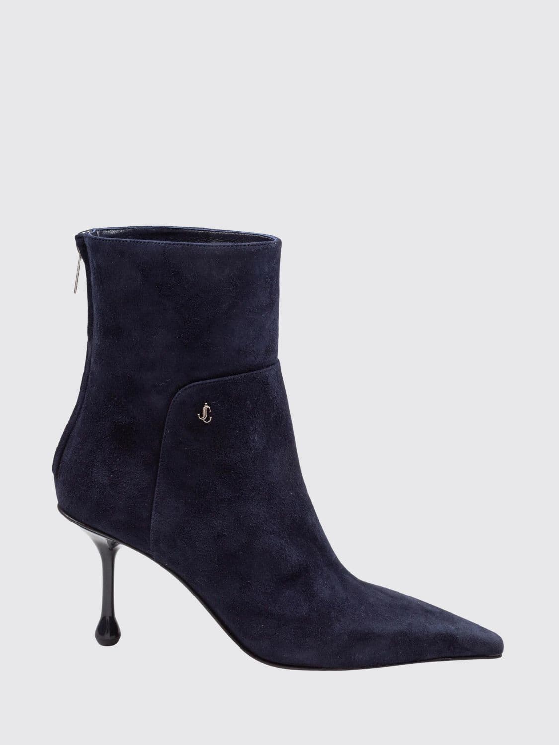Jimmy Choo Cycas Suede Leather Ankle Boots with High Heel and Almond Toe
