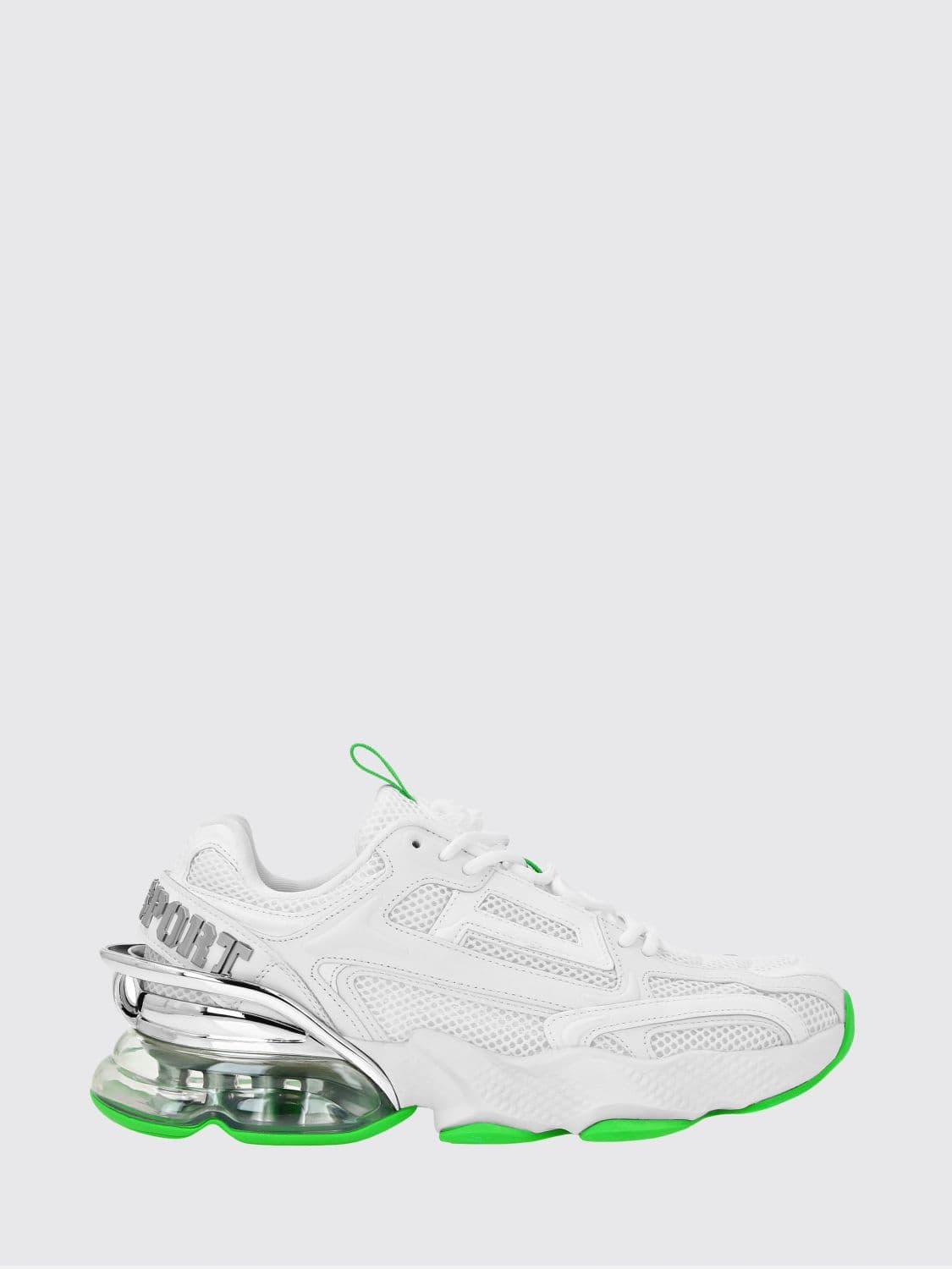 Plein Sport Runner PS Thunder Mix Low-Top Mesh Sneakers with Notched Sole