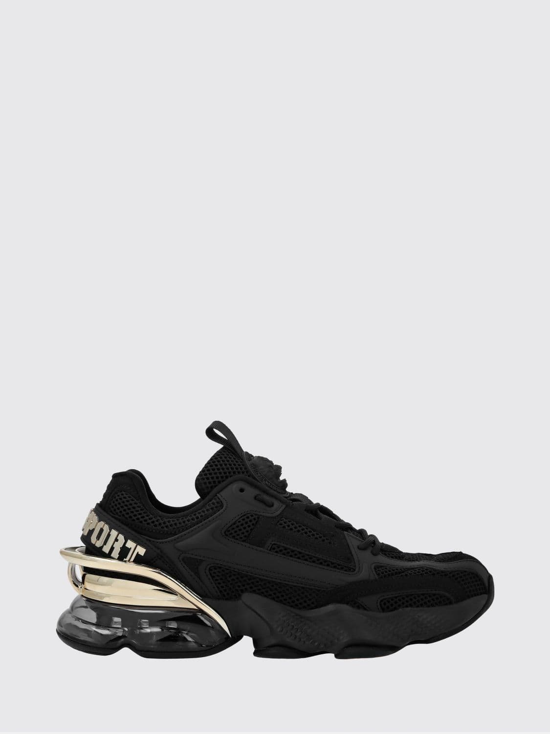 Plein Sport Runner PS Thunder Mix Low-Top Mesh Sneakers with Notched Sole