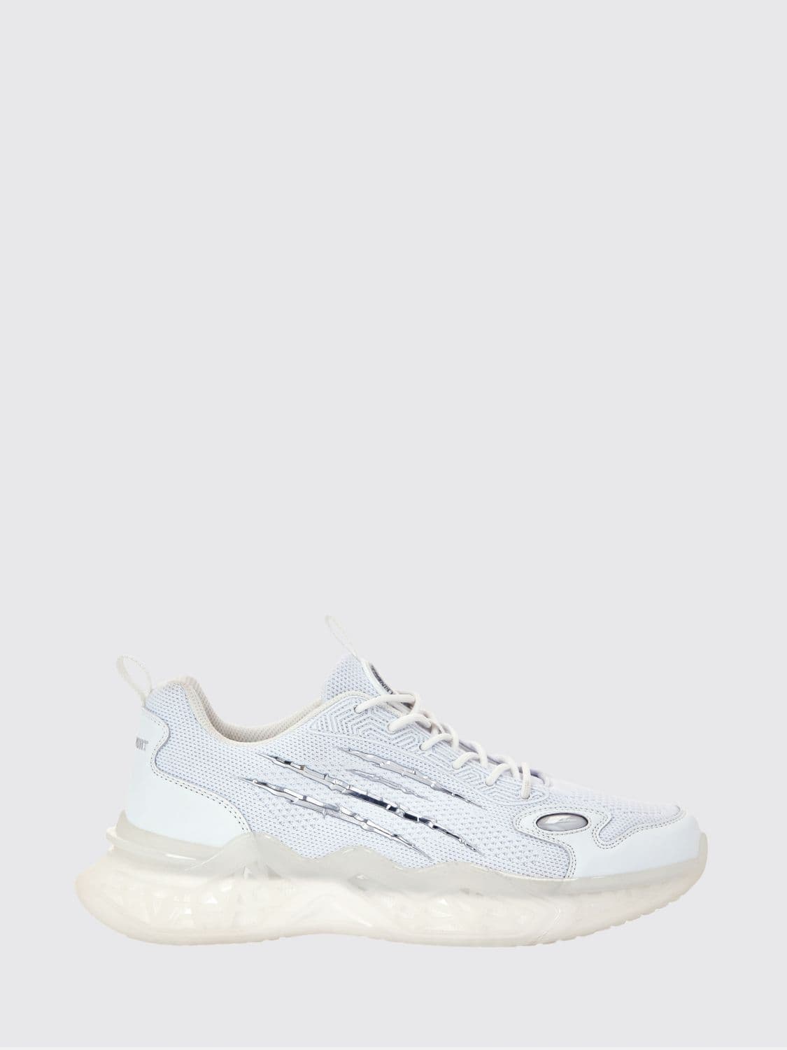 Plein Sport Lace-Up Low-Top Sneakers in Technical Mesh with Rear Logo