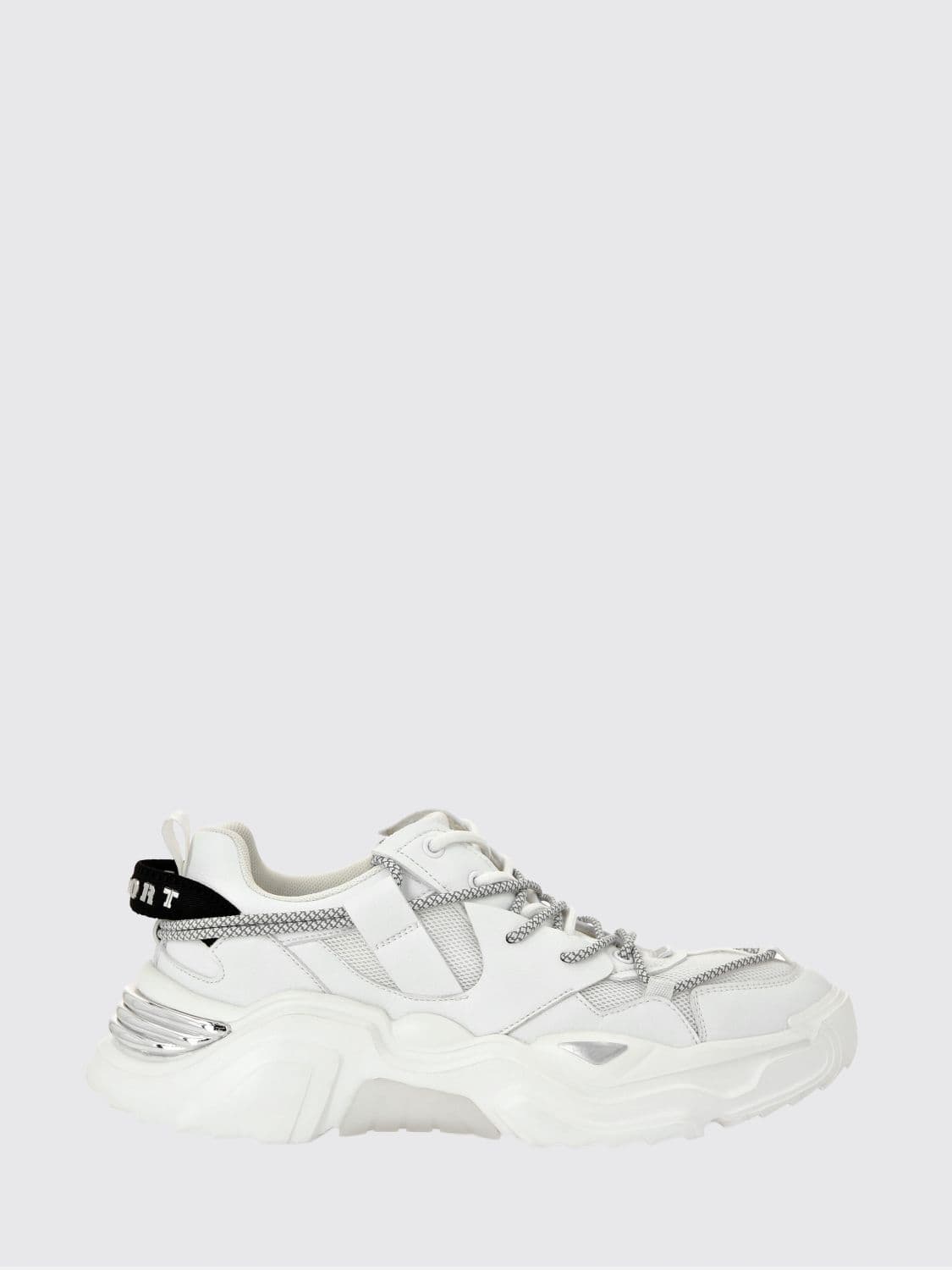 Plein Sport Lace-Up Low-Top Sneakers in Mesh with a Branded Pull-Tab