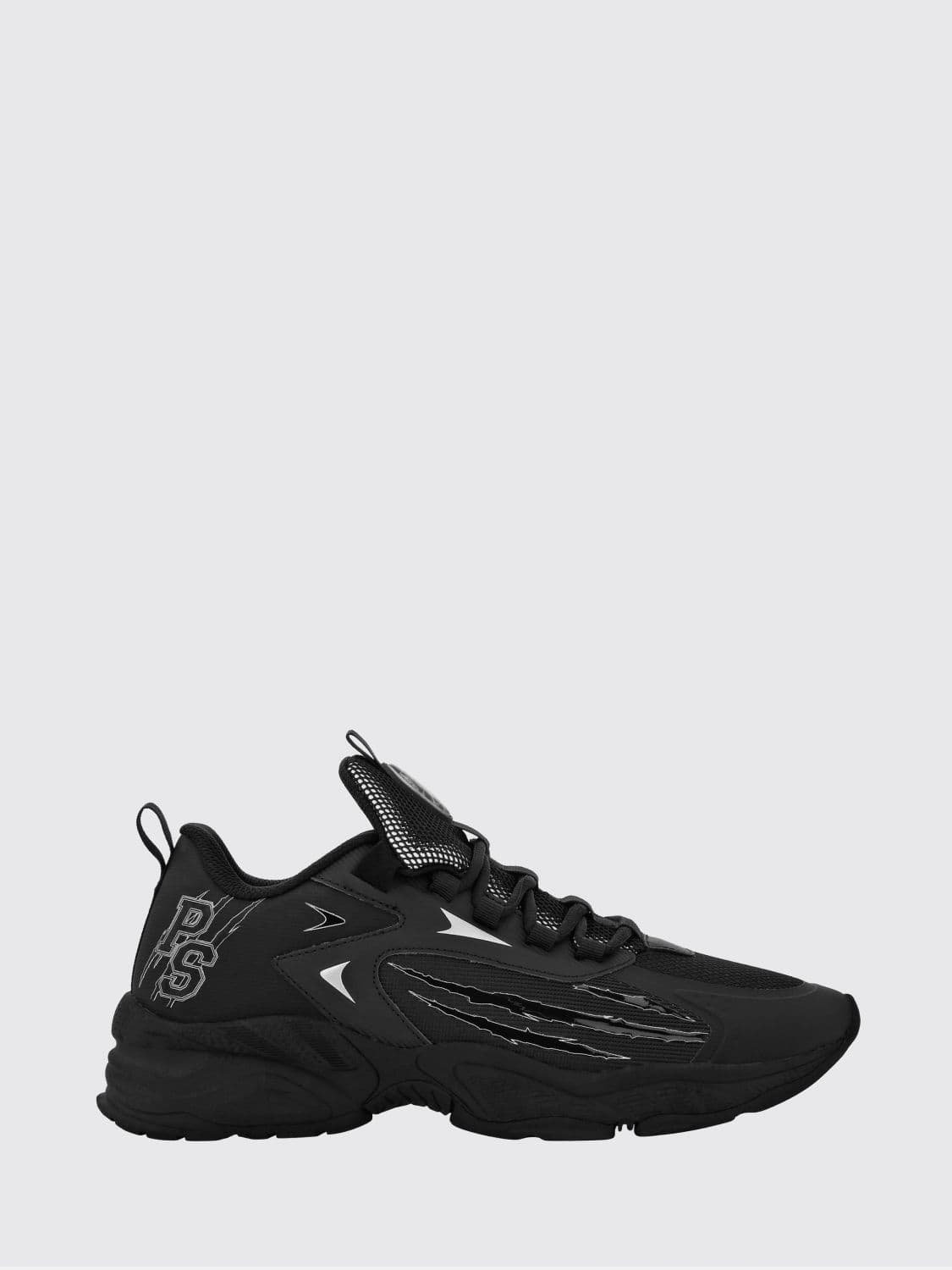Plein Sport Multicolour Mesh Low-Top Trainers with Serrated Sole and Pull-Tab