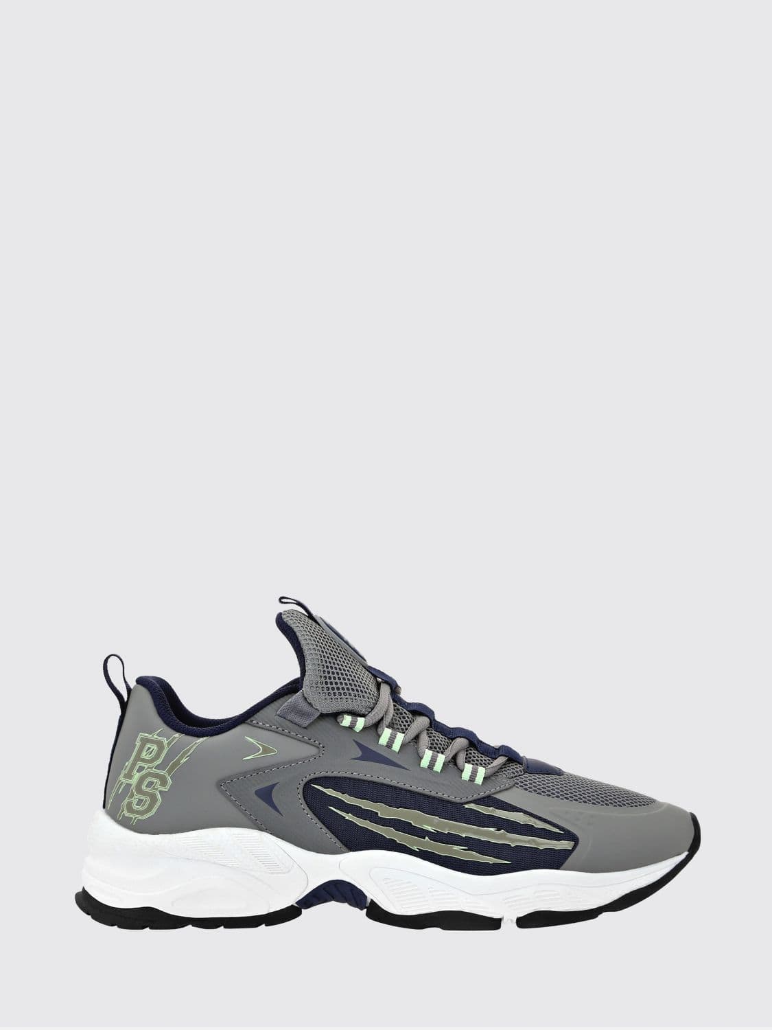 Plein Sport Multicolour Mesh Low-Top Trainers with Serrated Sole and Pull-Tab