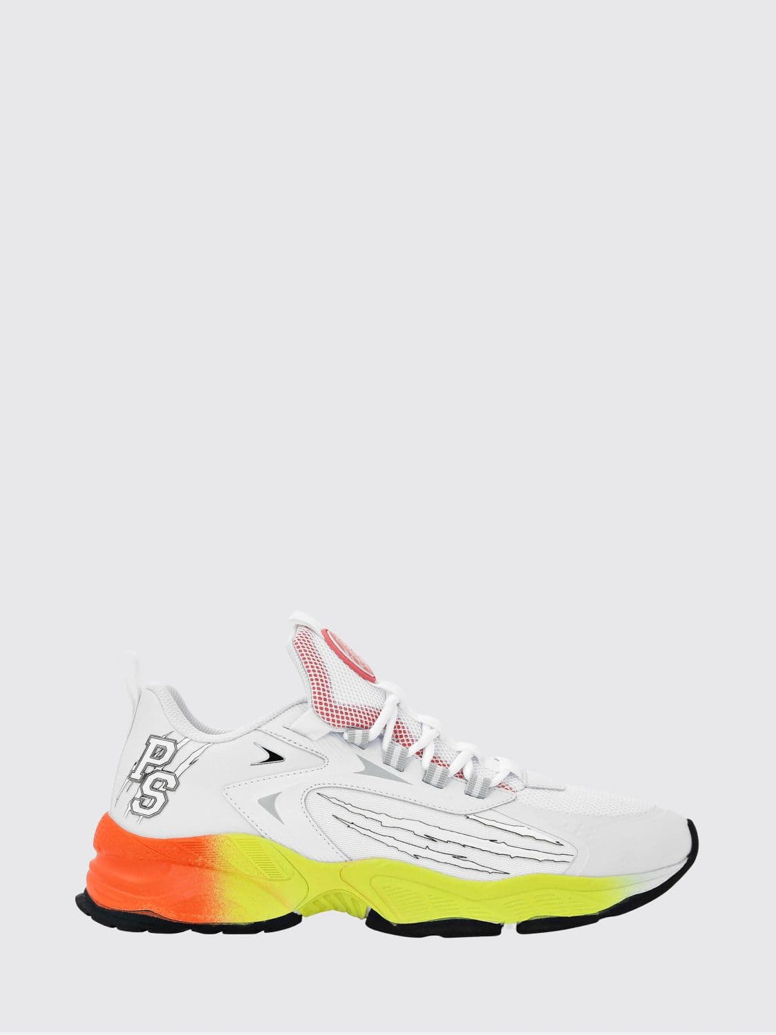 Plein Sport Multicolour Mesh Low-Top Trainers with Serrated Sole and Pull-Tab