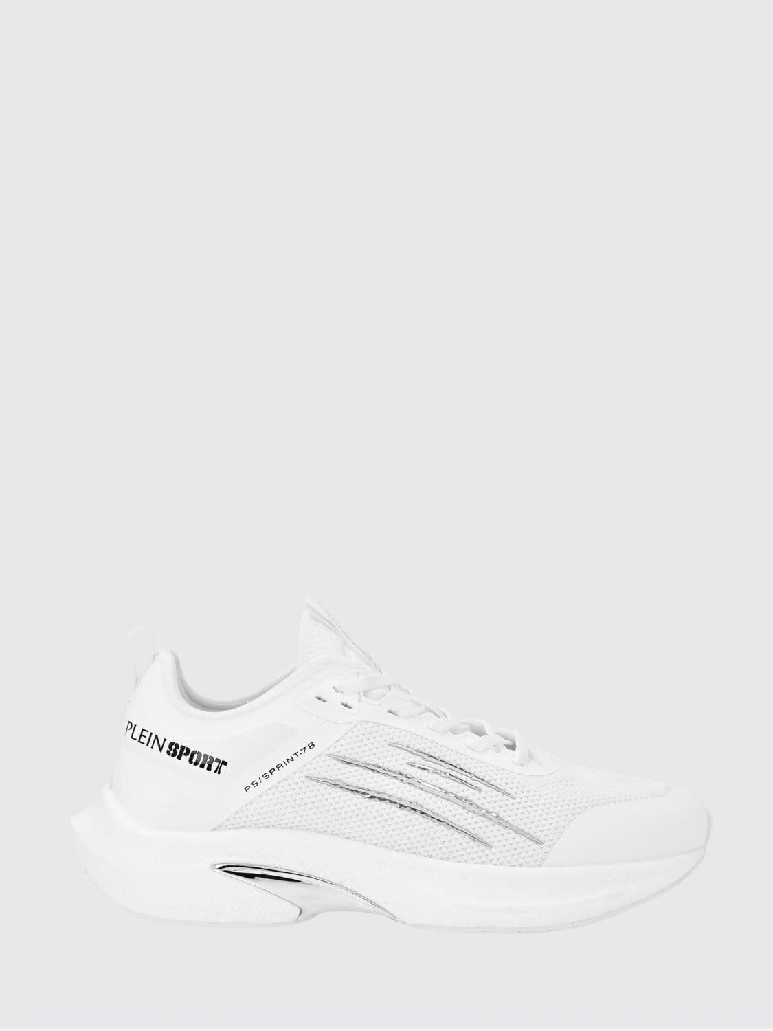 Plein Sport PS/Sprint-78 Two-Tone Mesh Trainers with Printed Logo