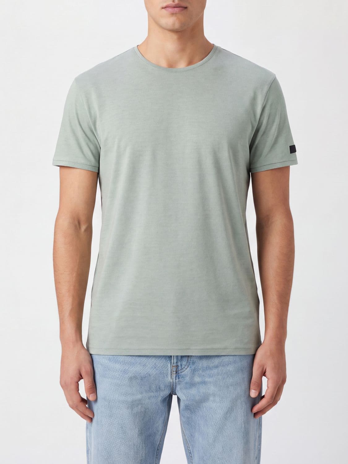 Rrd Crewneck T-Shirt in Stretch Cotton Blend with Applied Logo · 52