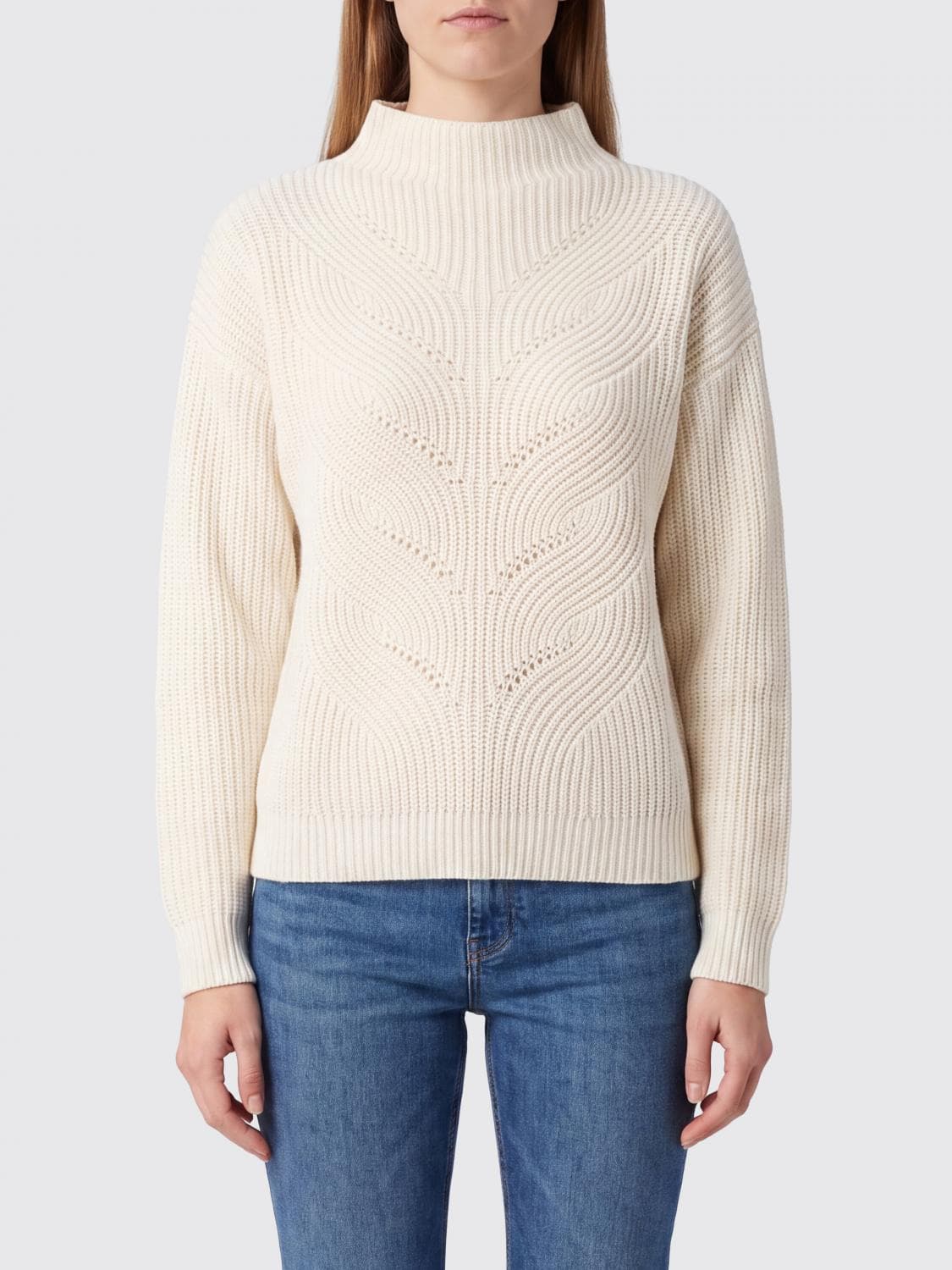 Herno Pure Wool Turtleneck Jumper with Dropped Shoulders and Funnel Neck