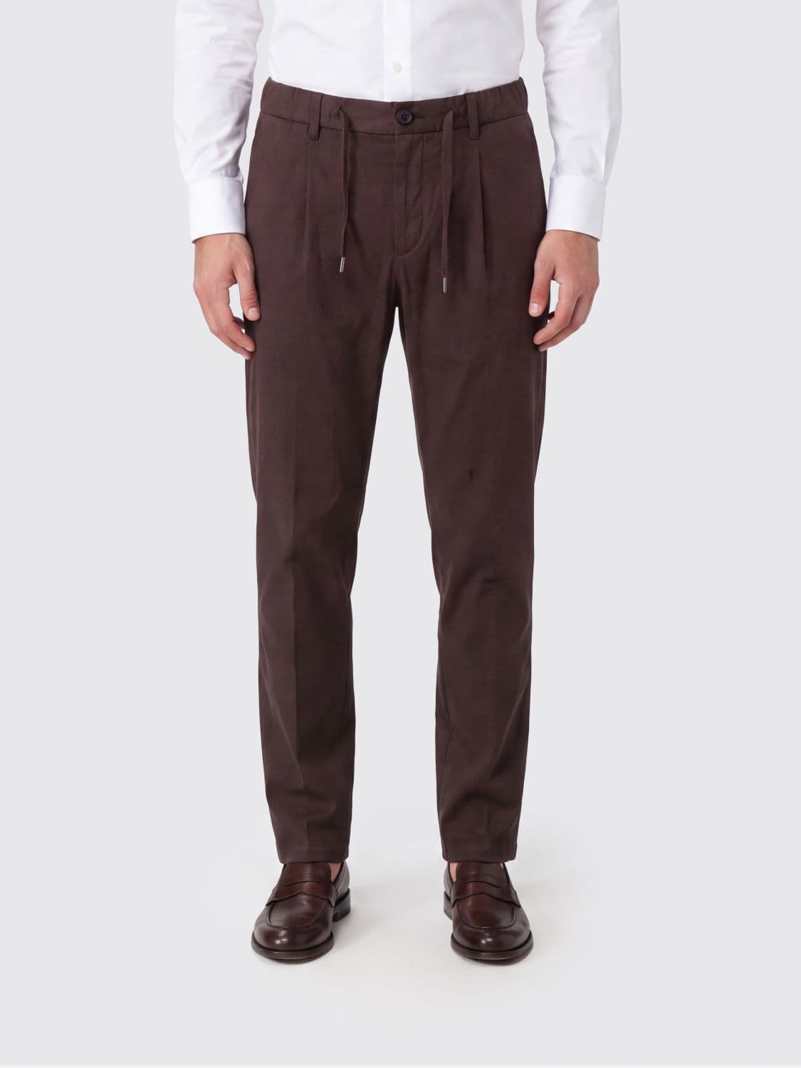 Herno Resort Slim Fit Technical Microfibre Trousers with Drawstring Waist