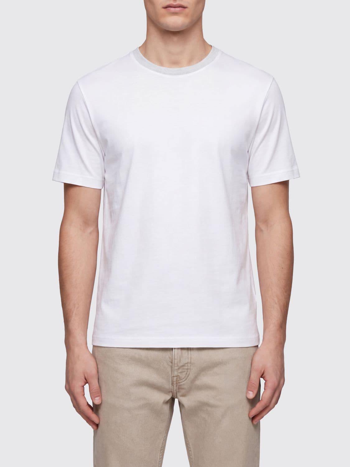 Eleventy Basic Design Short-Sleeve Cotton Crew-Neck T-Shirt