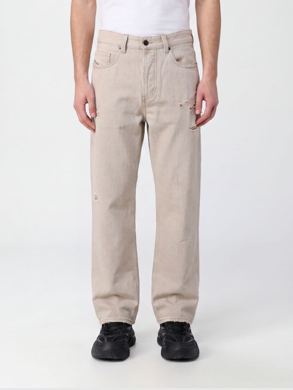 Diesel 2001 D-Macro Low-Rise Wide-Leg Jeans in Cotton Denim