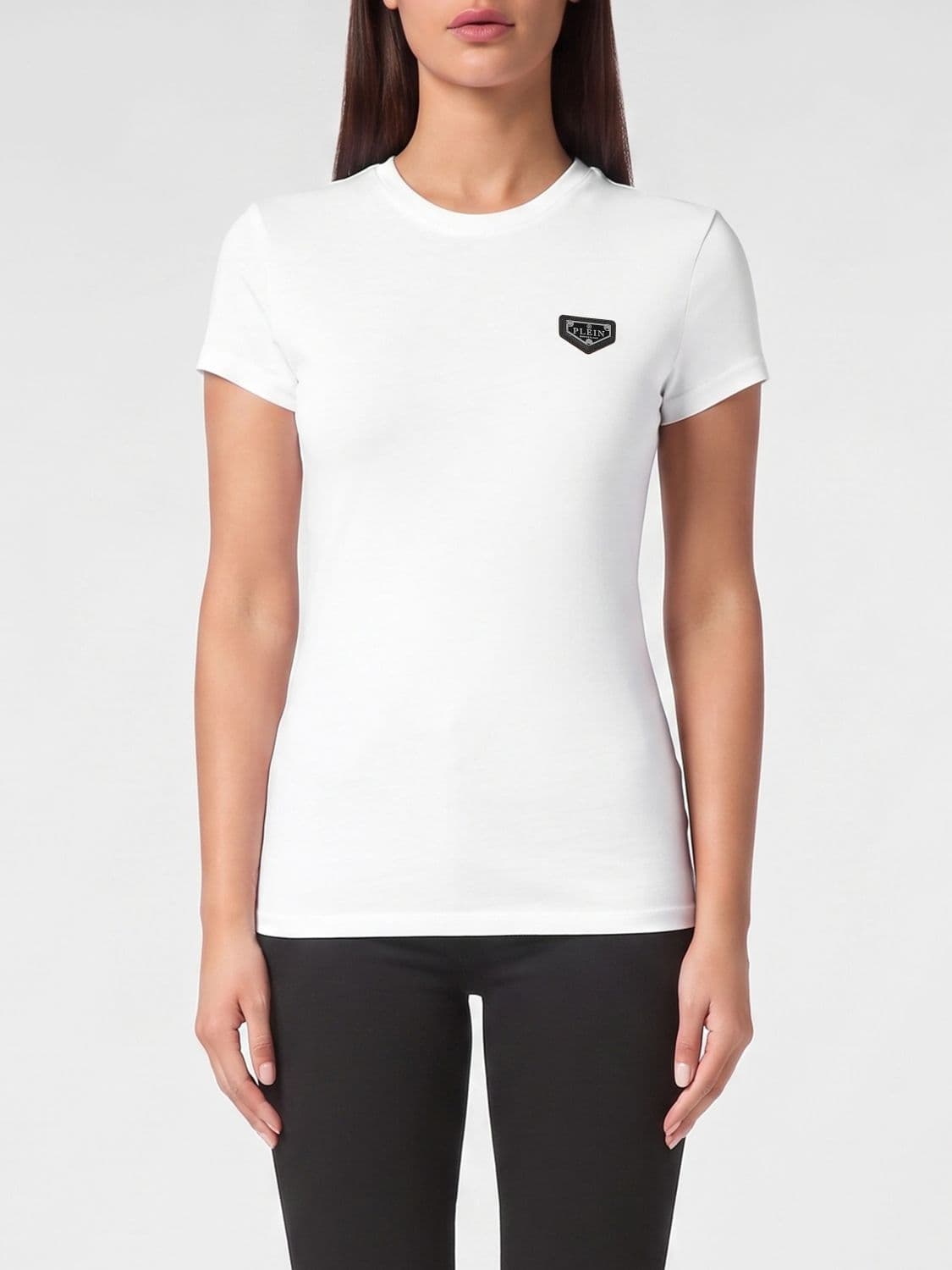 Philipp Plein Slim Fit Jersey T-Shirt with Contrast Logo