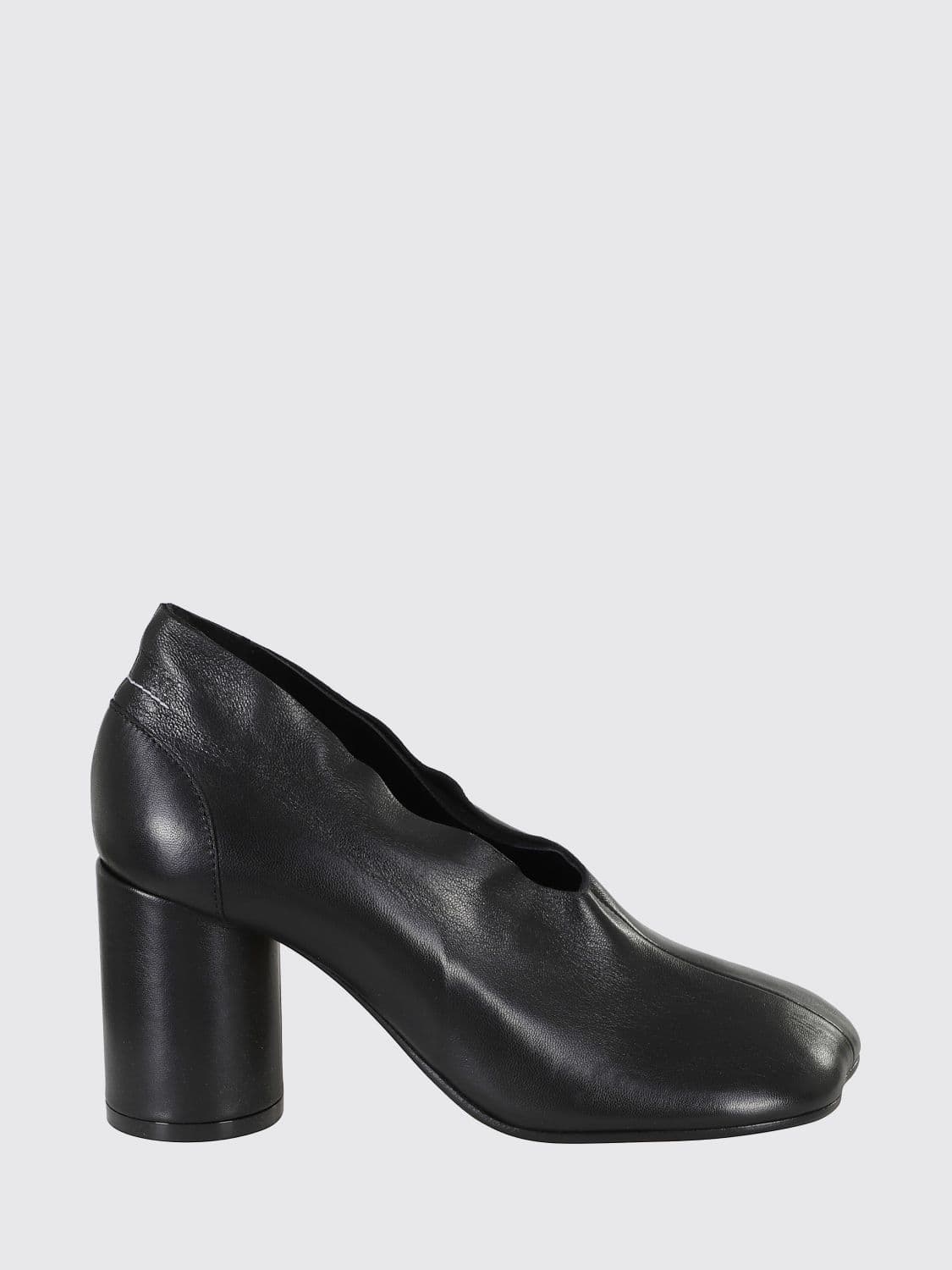 Mm6 Maison Margiela Anatomic Court Leather Pumps with Cylindrical Heel