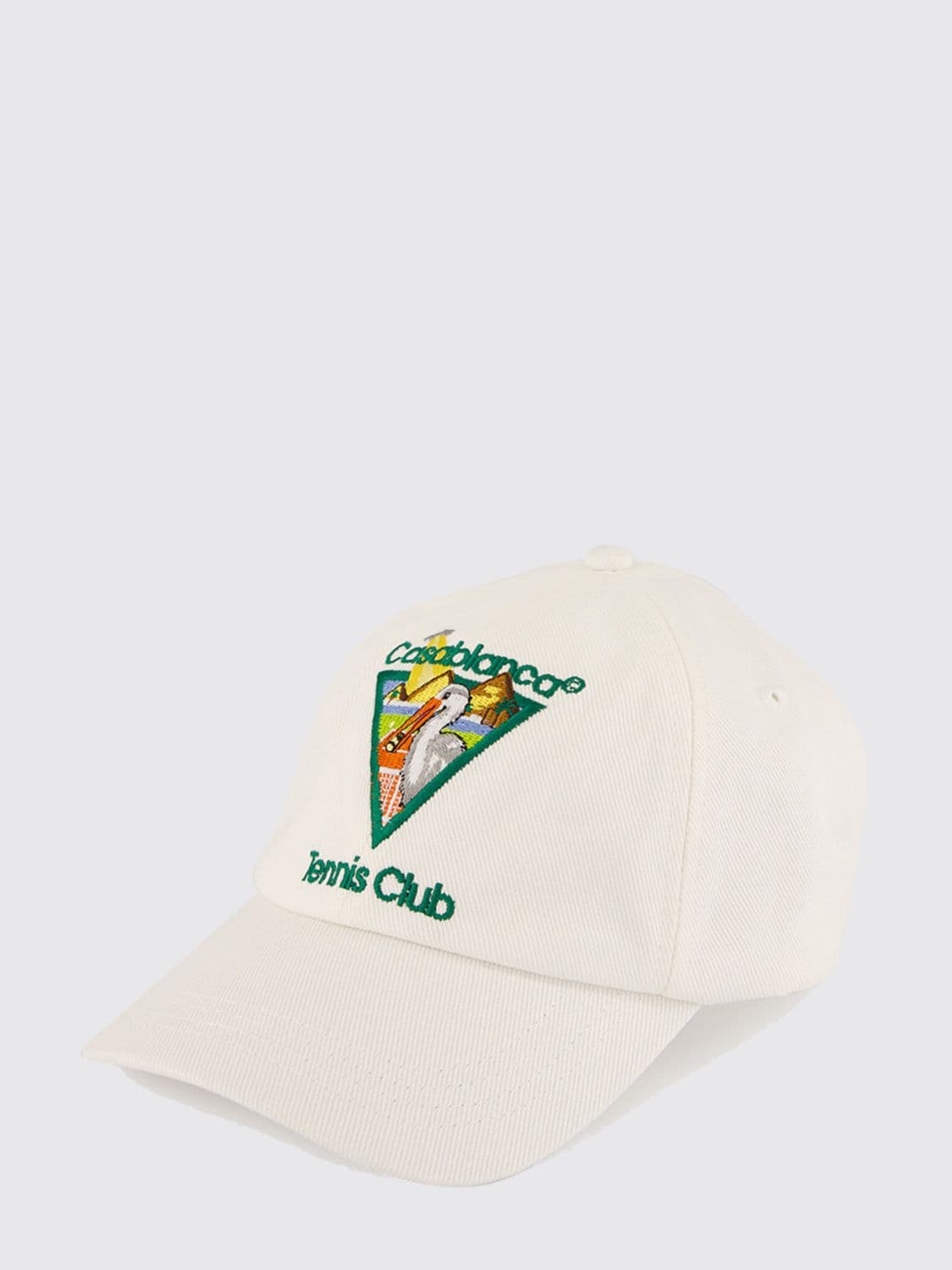Casablanca Cotton Baseball Cap with Embroidered Logo and Adjustable Strap · OS