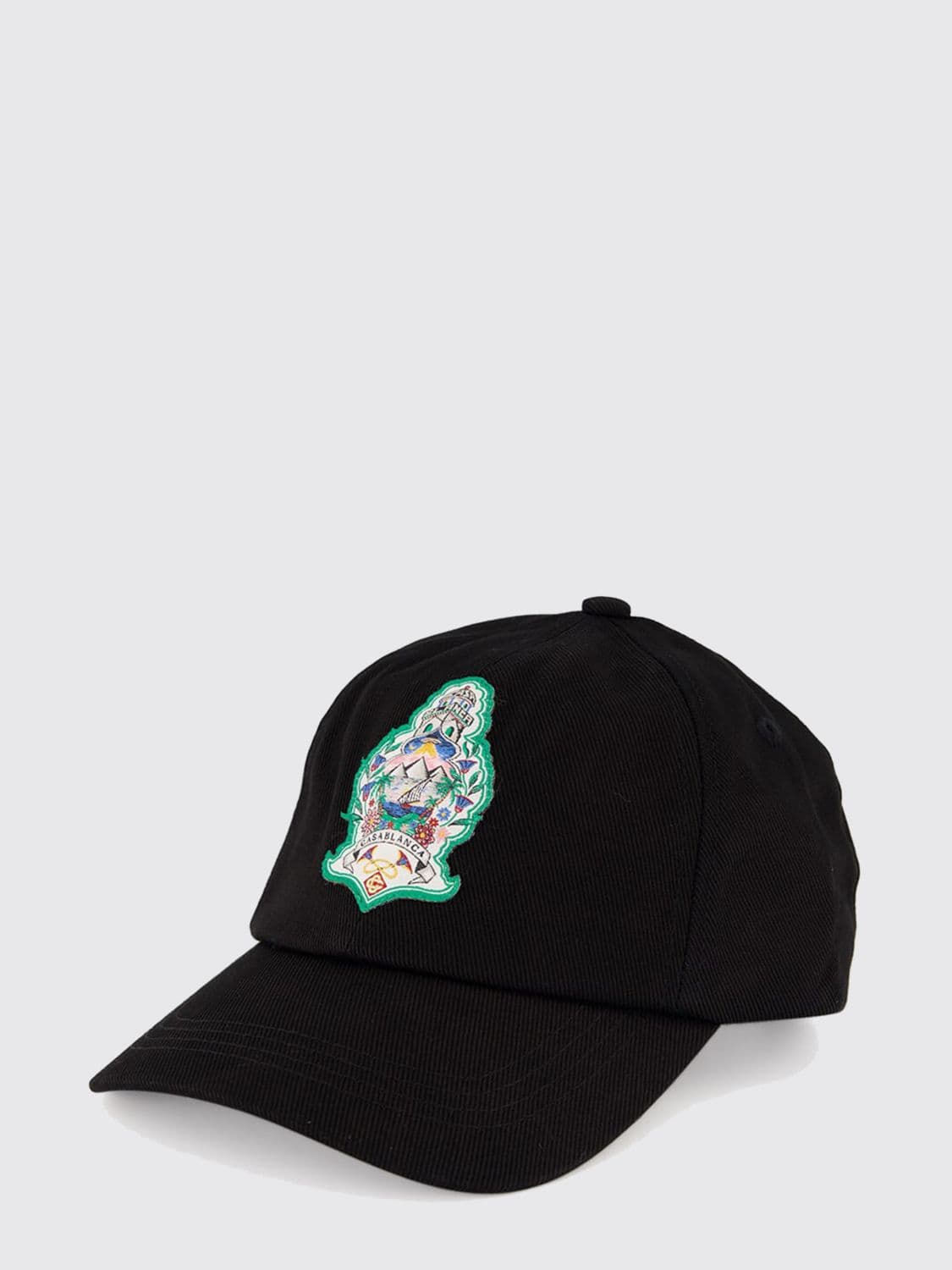 Casablanca Cotton Baseball Cap with Embroidered Logo and Adjustable Strap · OS