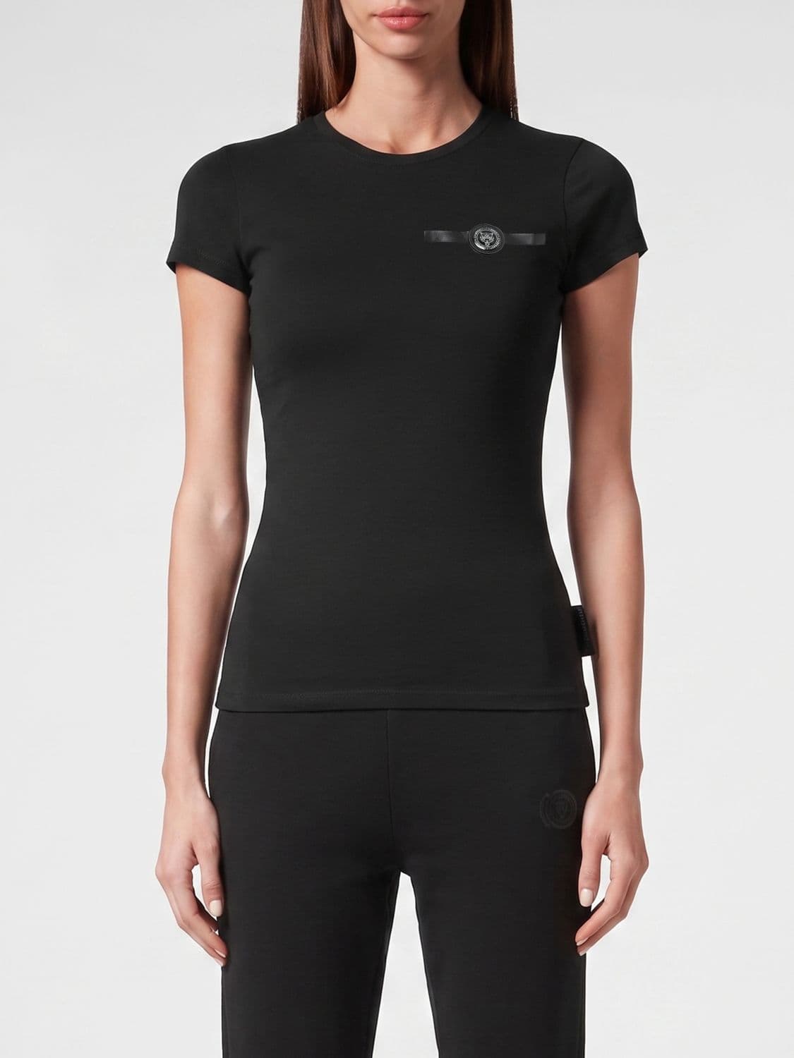 Plein Sport Slim Fit Jersey T-Shirt with Contrast Logo