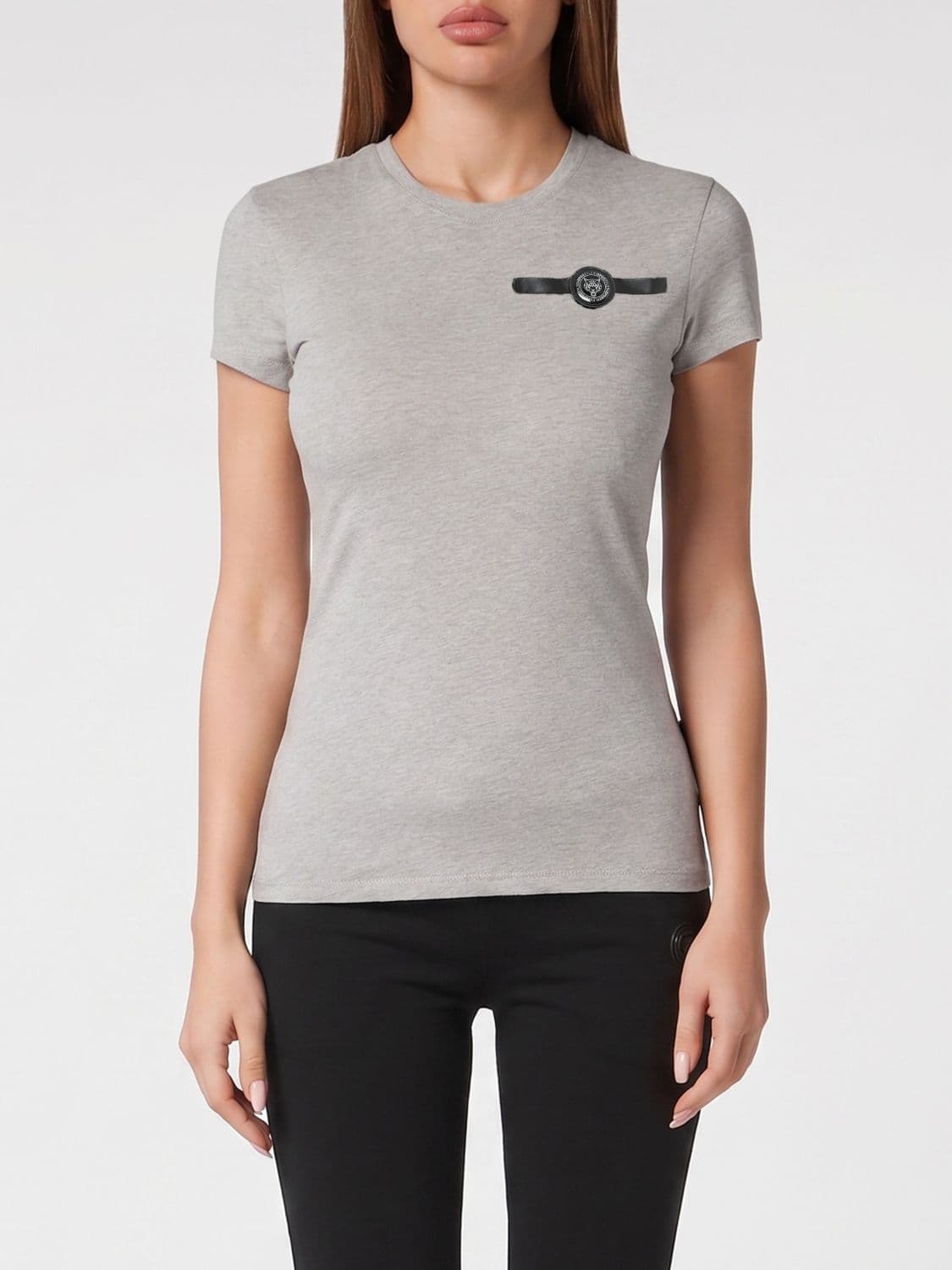 Plein Sport Slim Fit Jersey T-Shirt with Contrast Logo