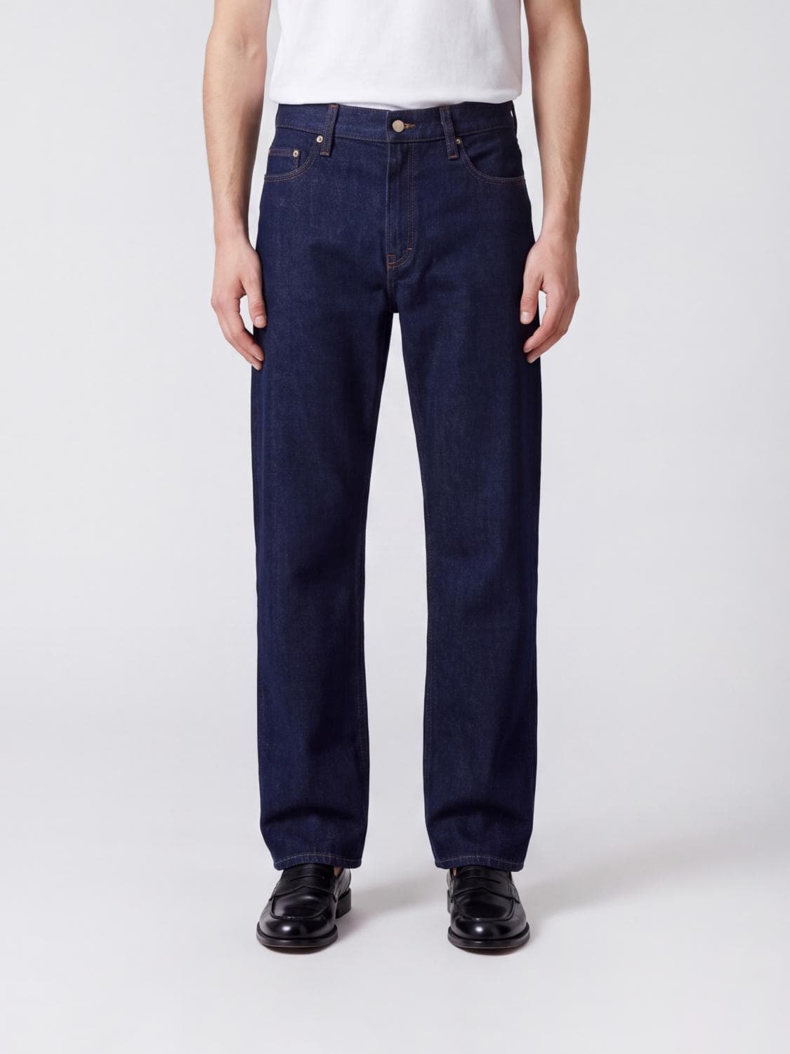 Casablanca Distressed Straight-Fit Cotton Denim Jeans