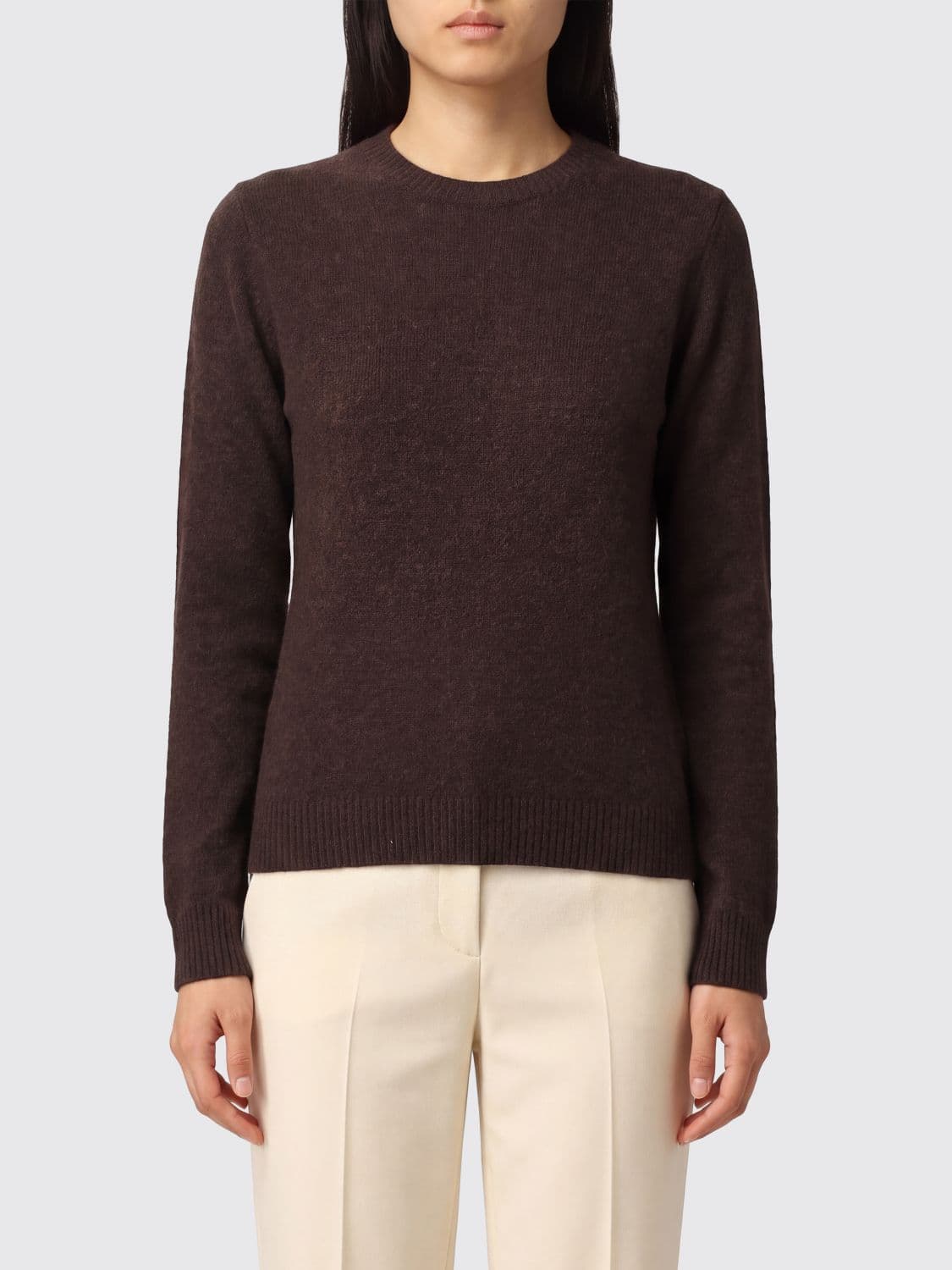 Roberto Collina Slim Fit Wool and Cashmere Blend Crewneck Jumper