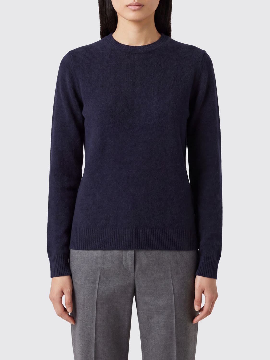 Roberto Collina Slim Fit Wool and Cashmere Blend Crewneck Jumper