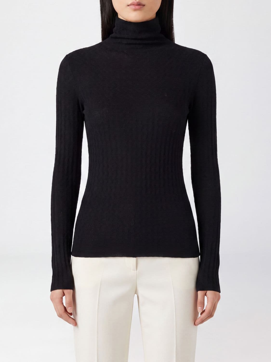 Roberto Collina Slim Fit Long-Sleeved Wool Turtleneck Jumper