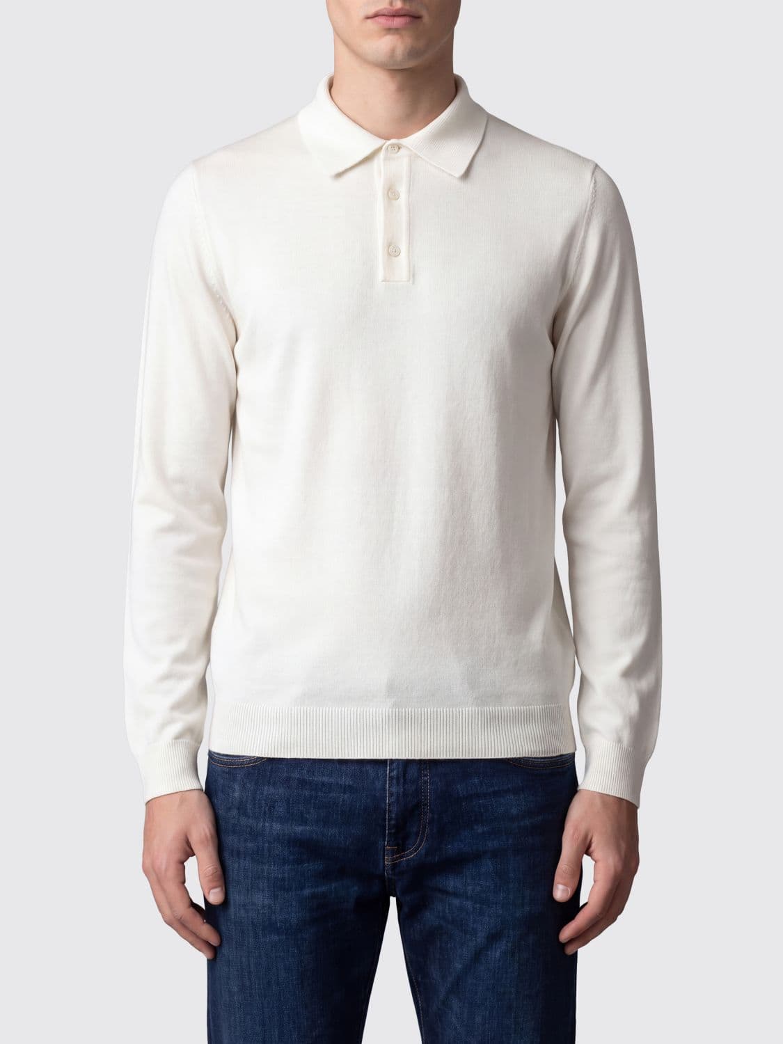 Roberto Collina 3-Button Merino Wool Knit Polo Shirt