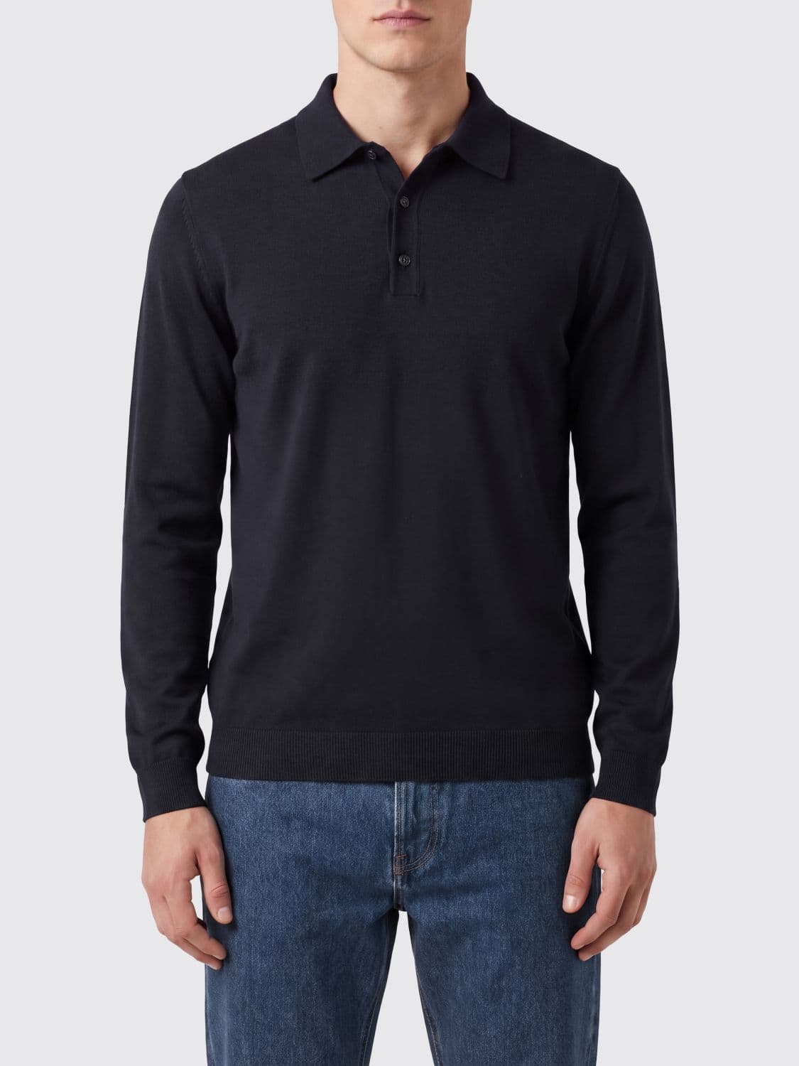 Roberto Collina 3-Button Merino Wool Knit Polo Shirt