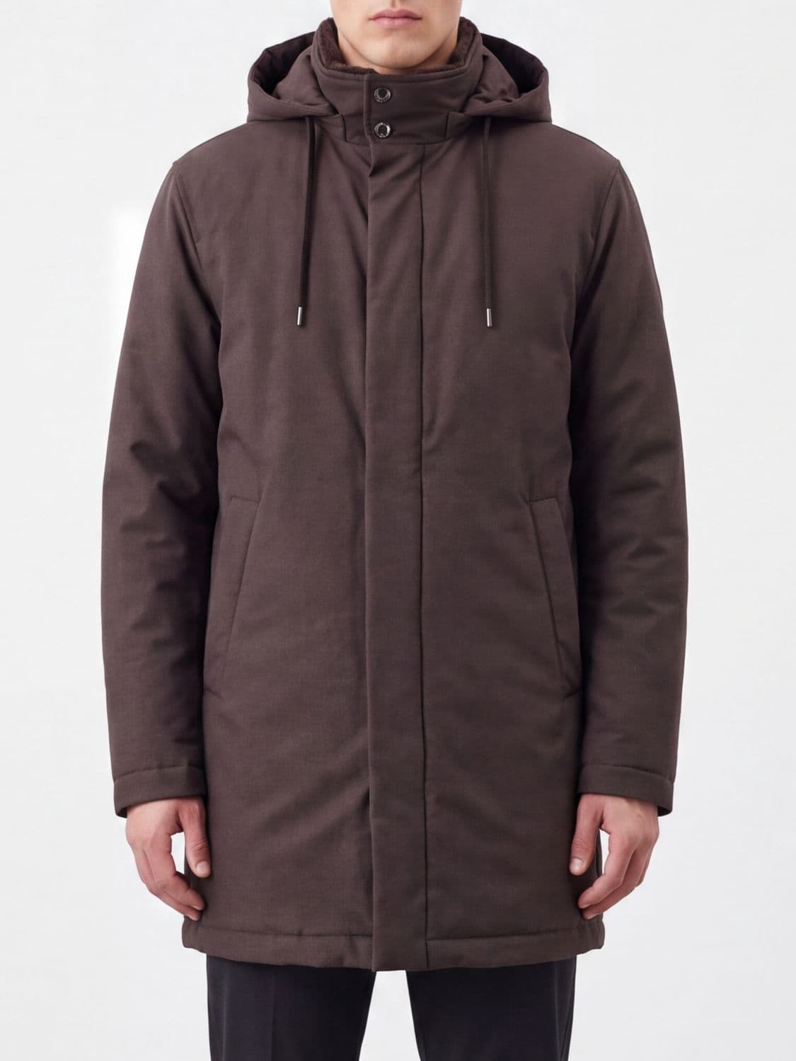 Herno Short Resort Parka in Padded Nylon with a Detachable Hood