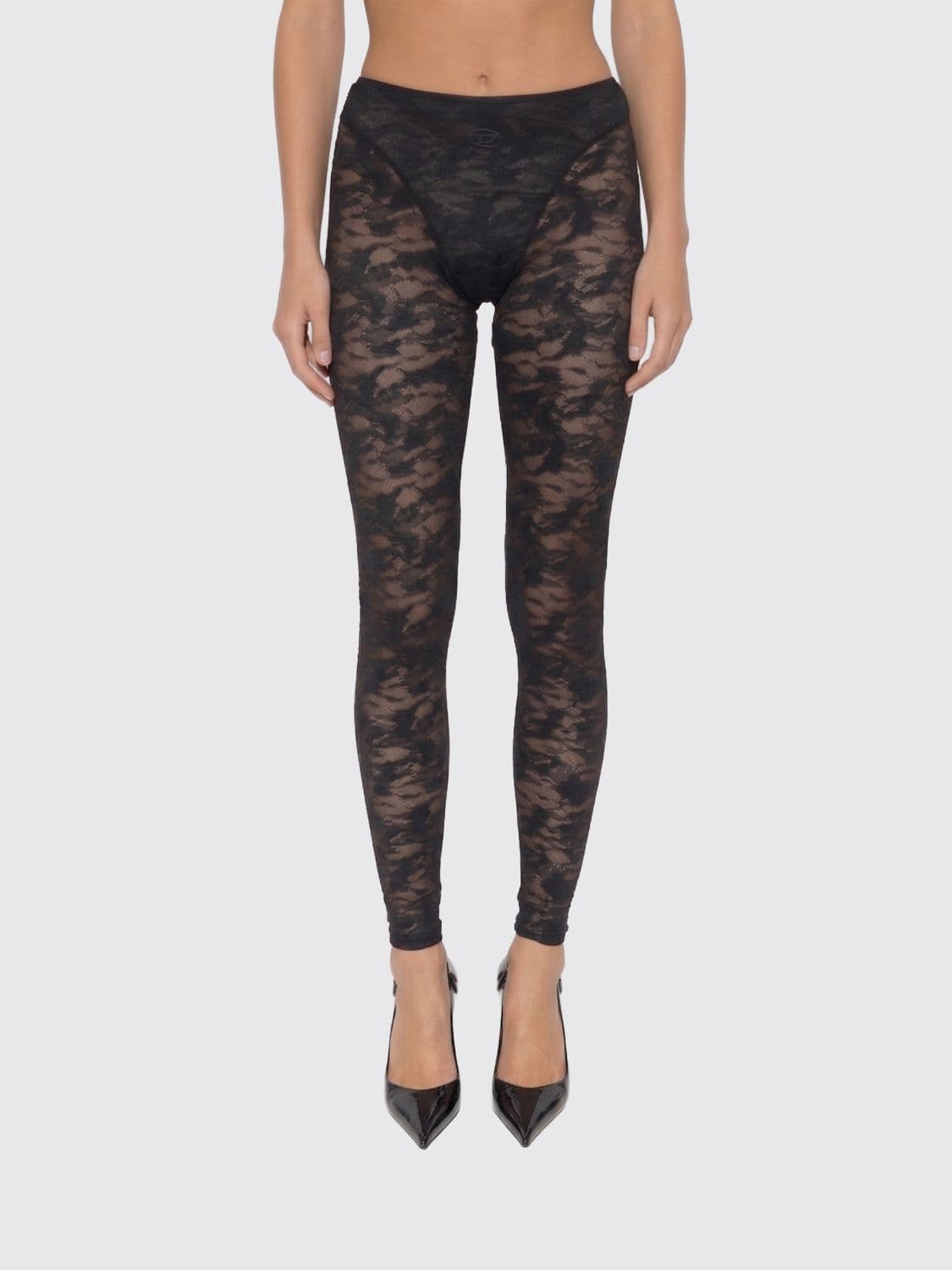 Diesel Hayley-UTLT High-Waisted Skinny Fit Lace Leggings