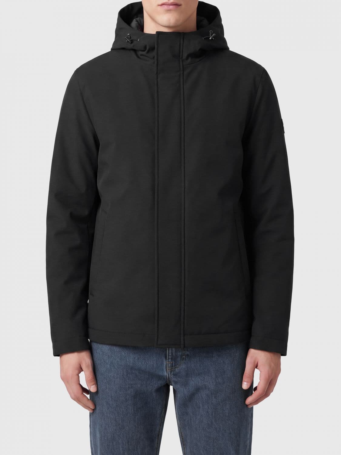 Herno Hooded Padded Windbreaker Jacket in Water-Repellent Nylon